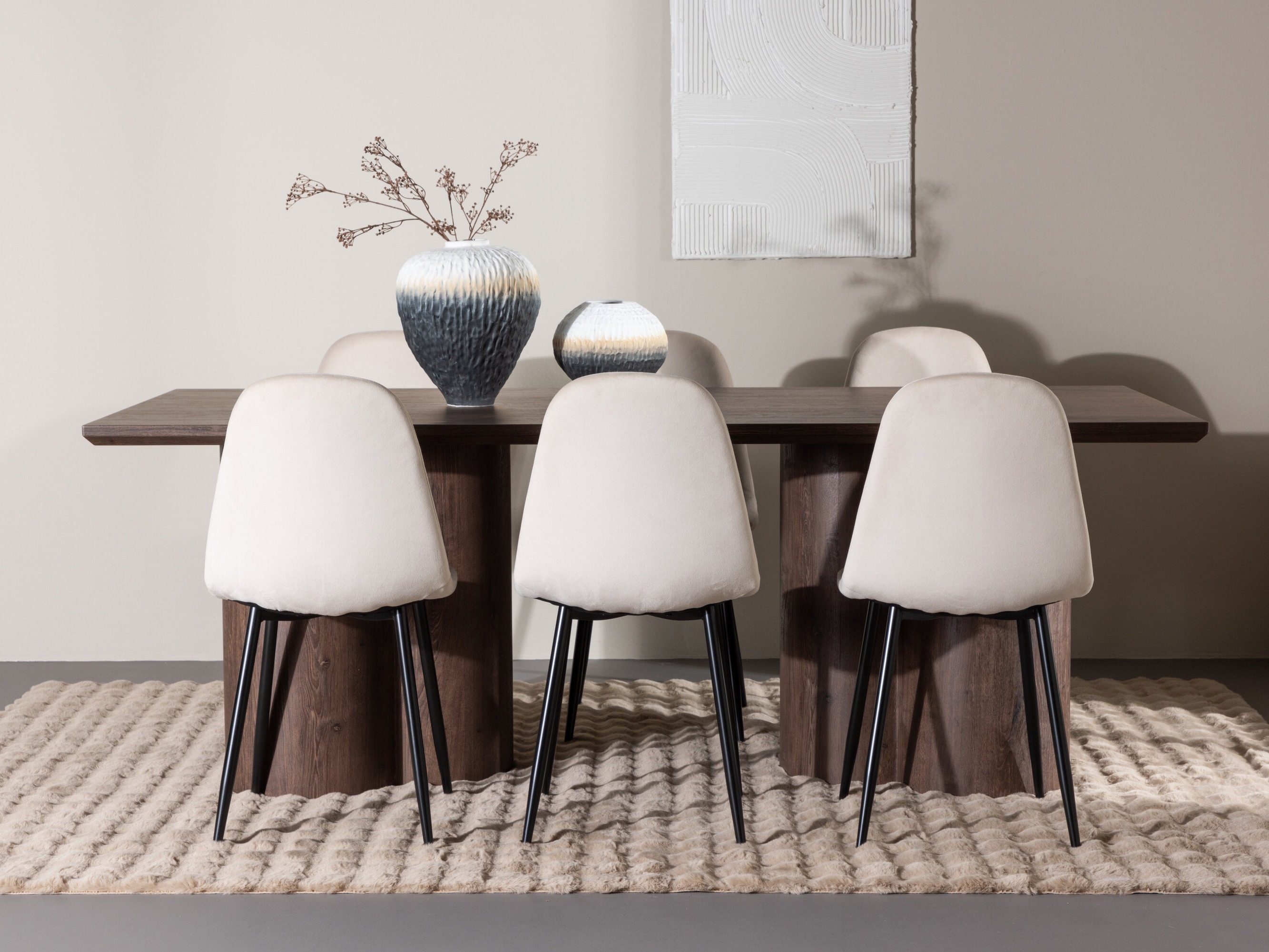 Conjunto para refeições Dallas 4959 (Bege + Preto)