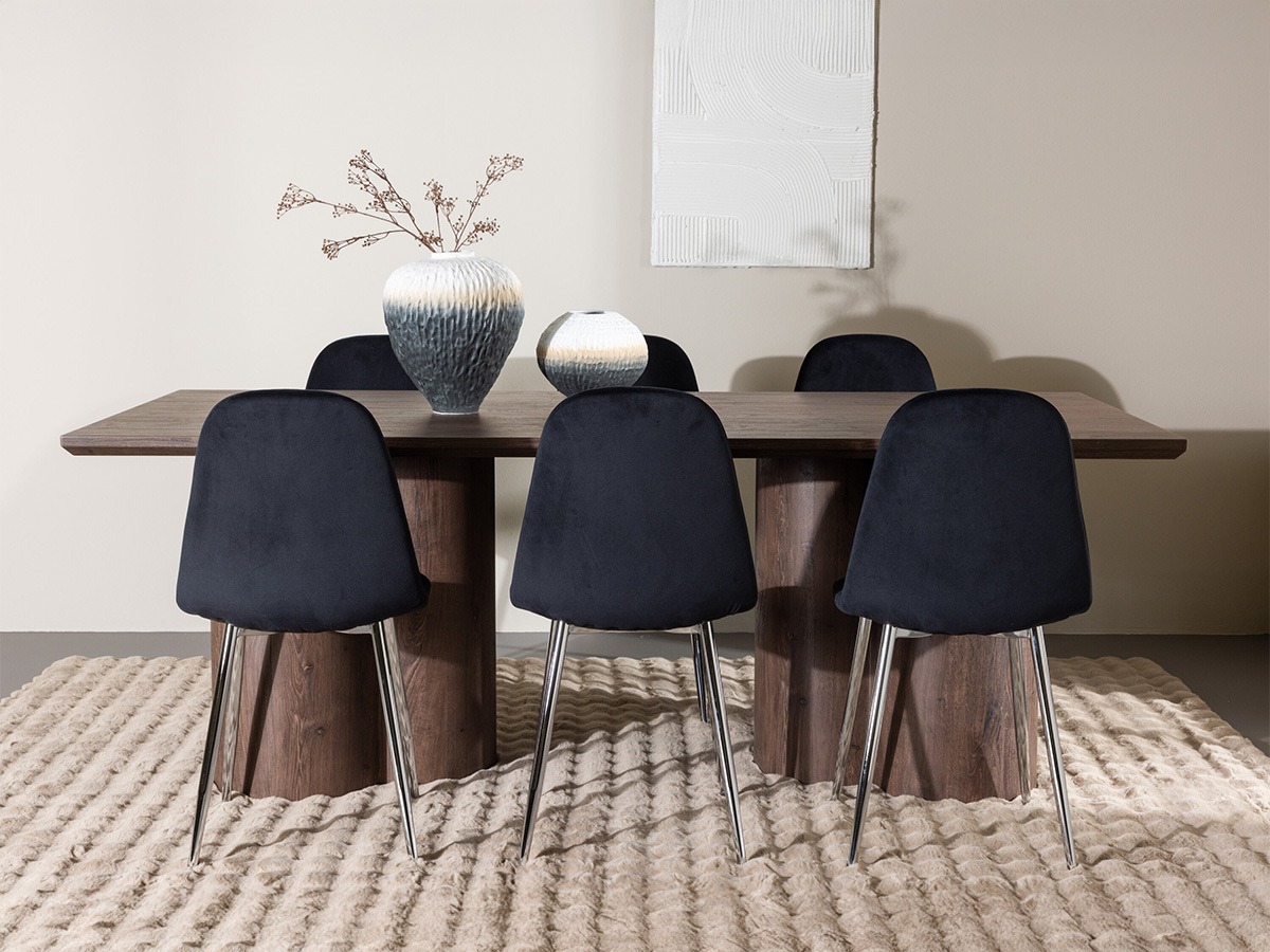 Conjunto para refeições Dallas 4959 (Preto + Prata)