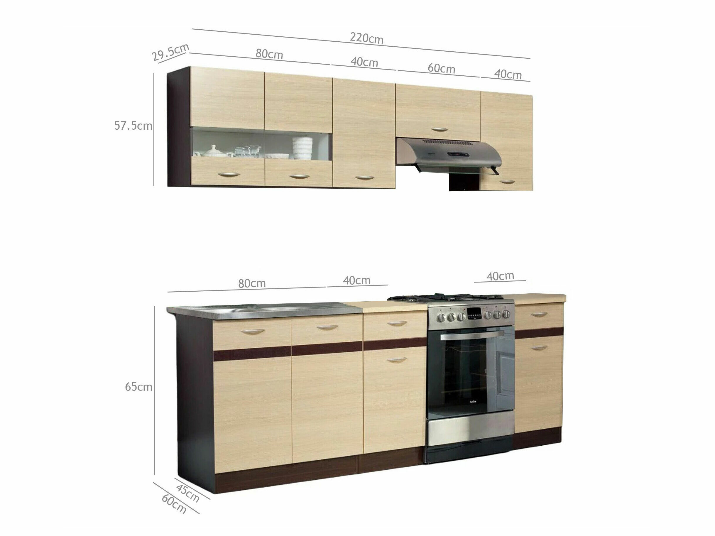 Conjunto de cozinha modular Eli Light 111