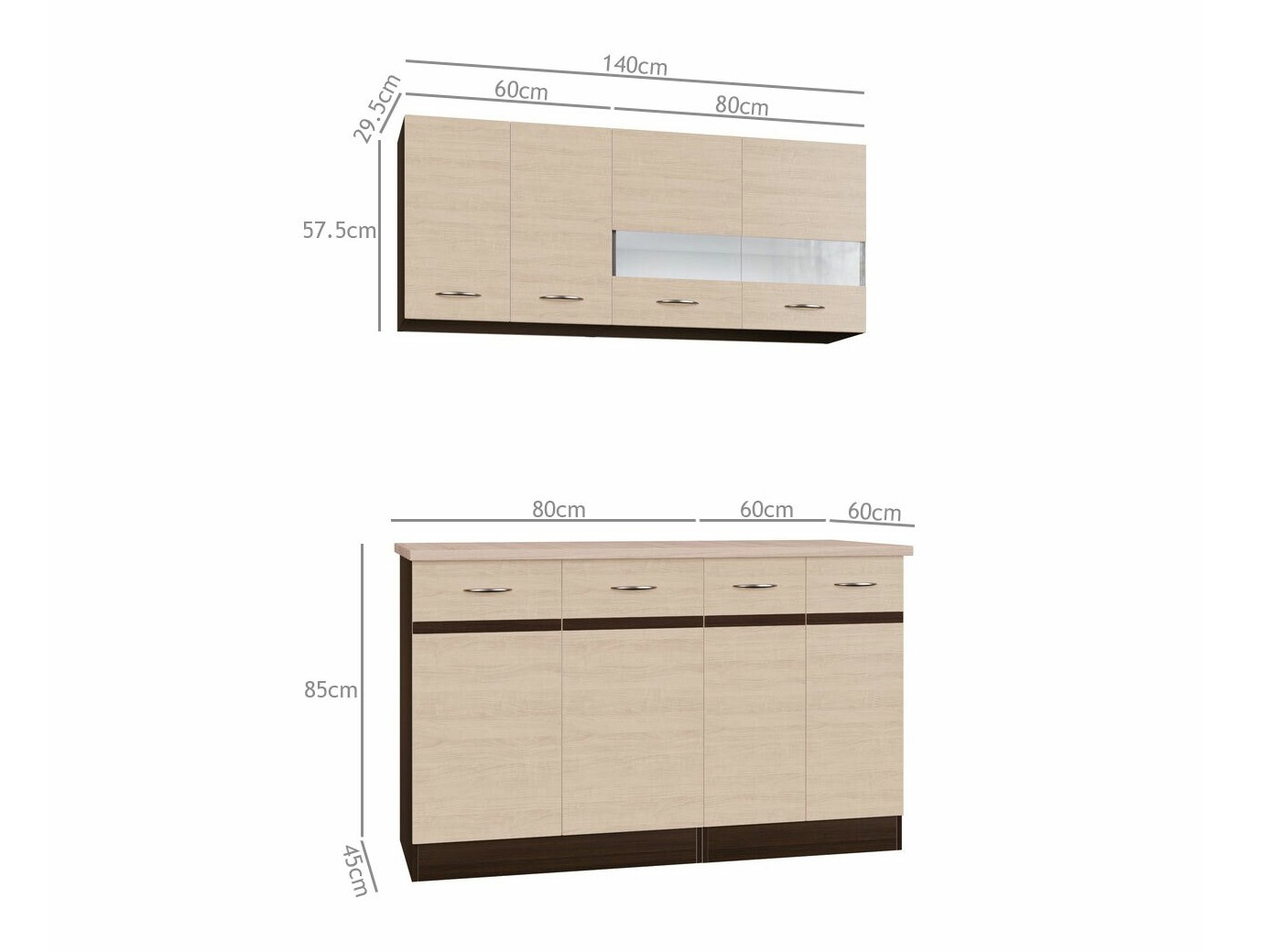 Conjunto de cozinha modular Eli Light 117