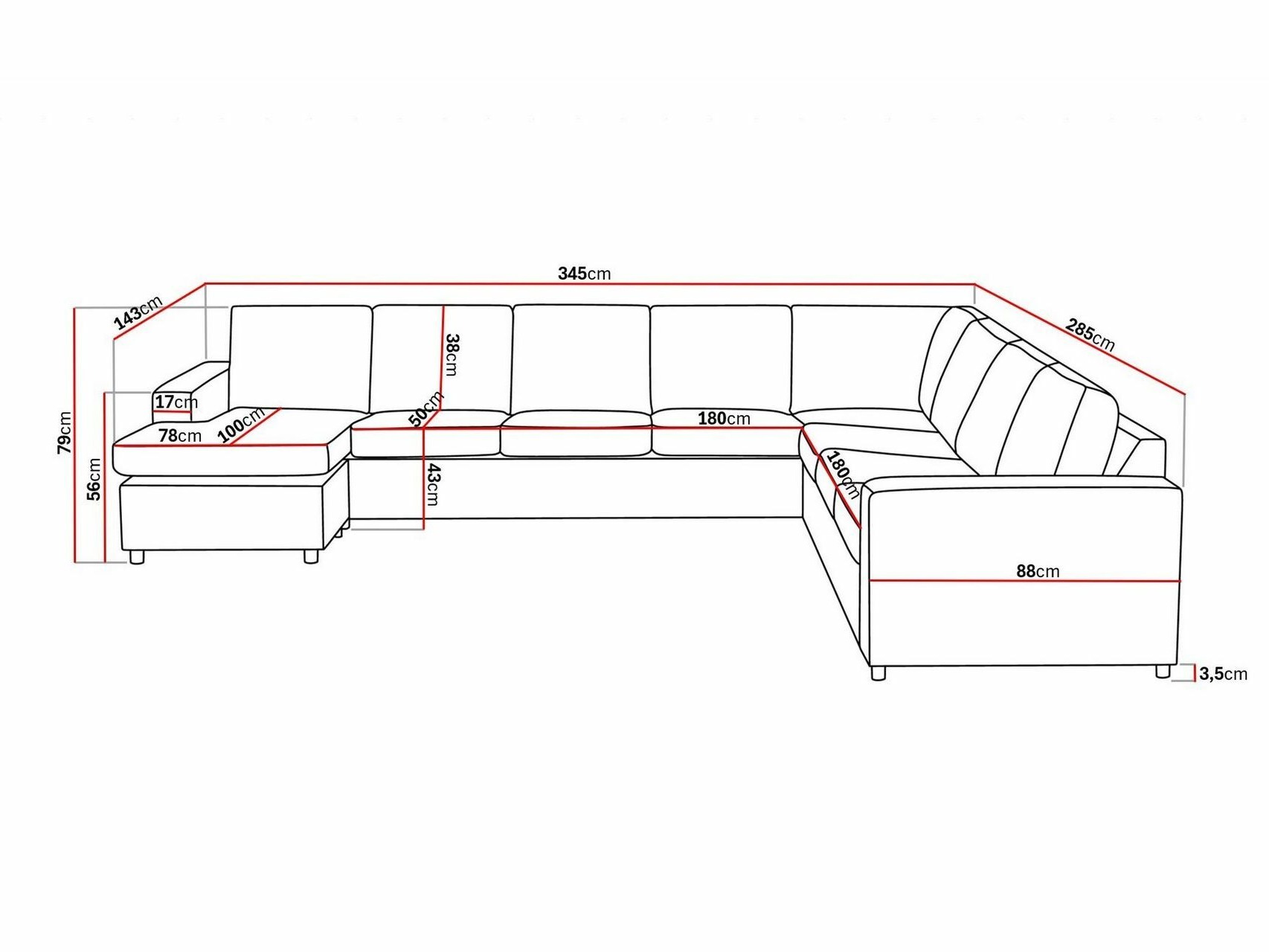 Sofá de canto Scandinavian Choice Remavio 125 (Cinzento)