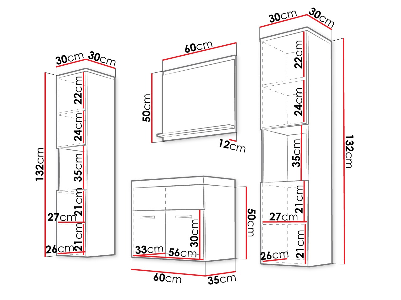 Conjunto para casa de banho Sarasota 123 (Caxemira)