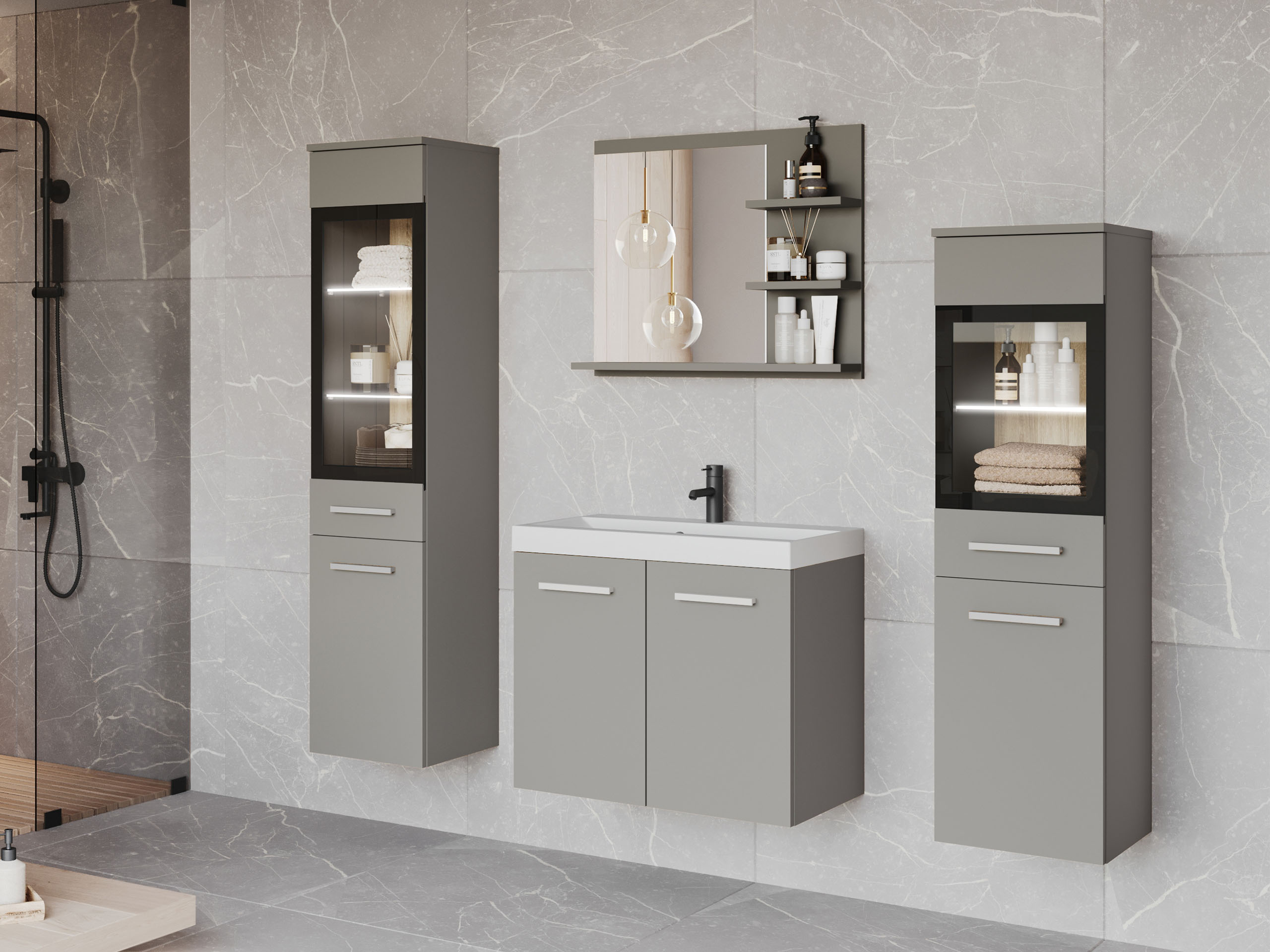 Conjunto para casa de banho Sarasota 141 (Cinzento)