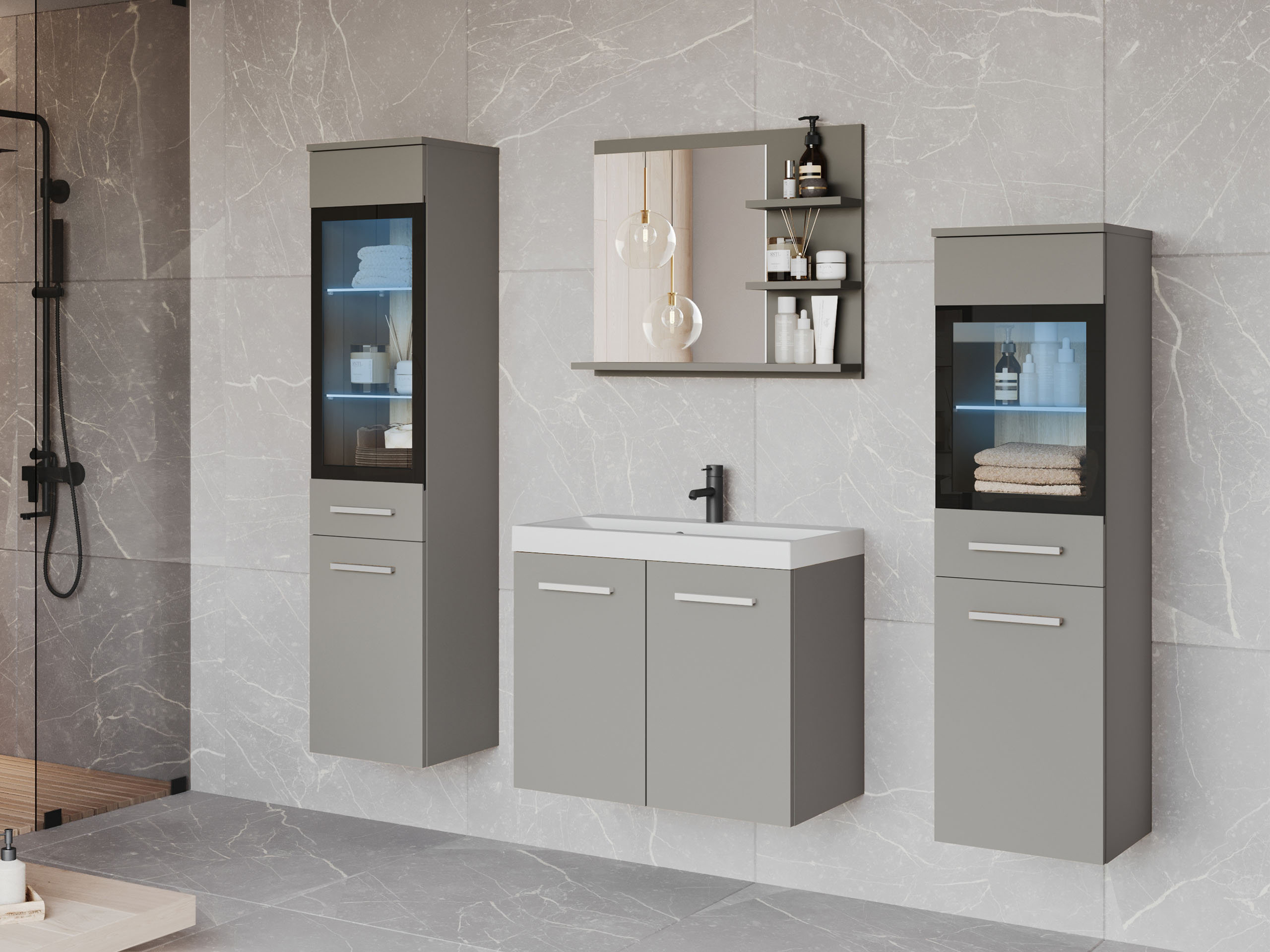 Conjunto para casa de banho Sarasota 141 (Cinzento)