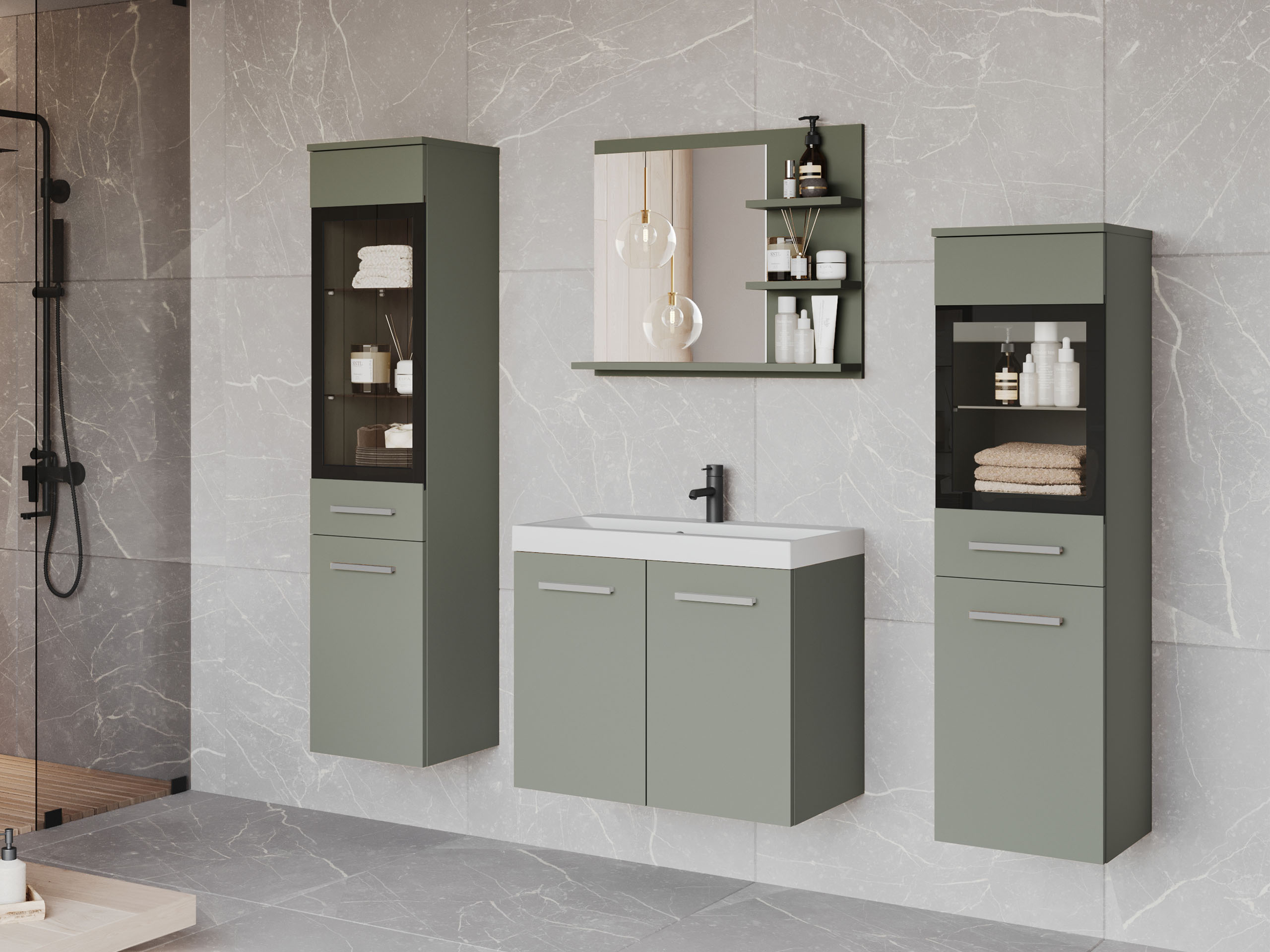 Conjunto para casa de banho Sarasota 141 (Verde empoeirado)