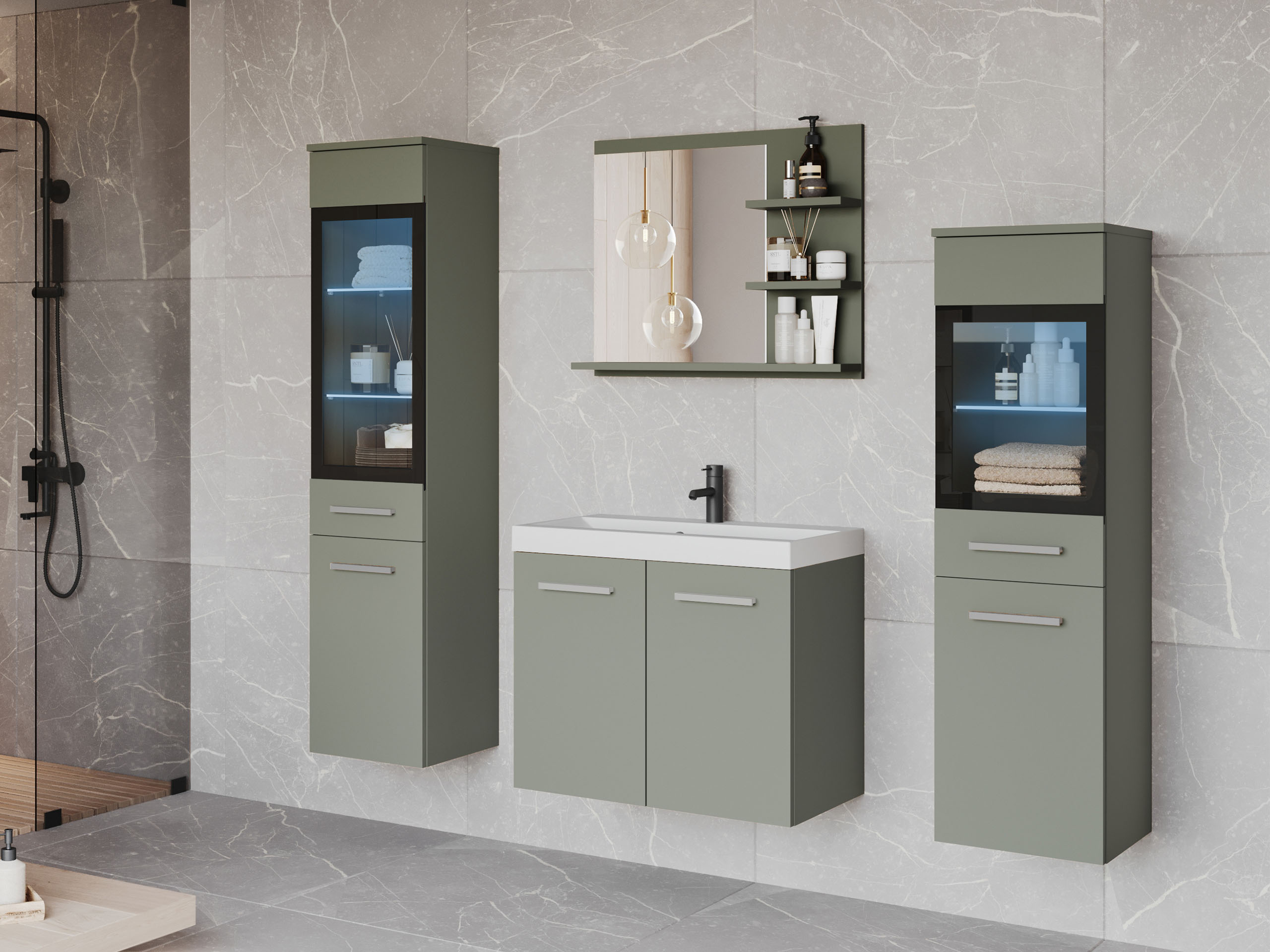 Conjunto para casa de banho Sarasota 141 (Verde empoeirado)