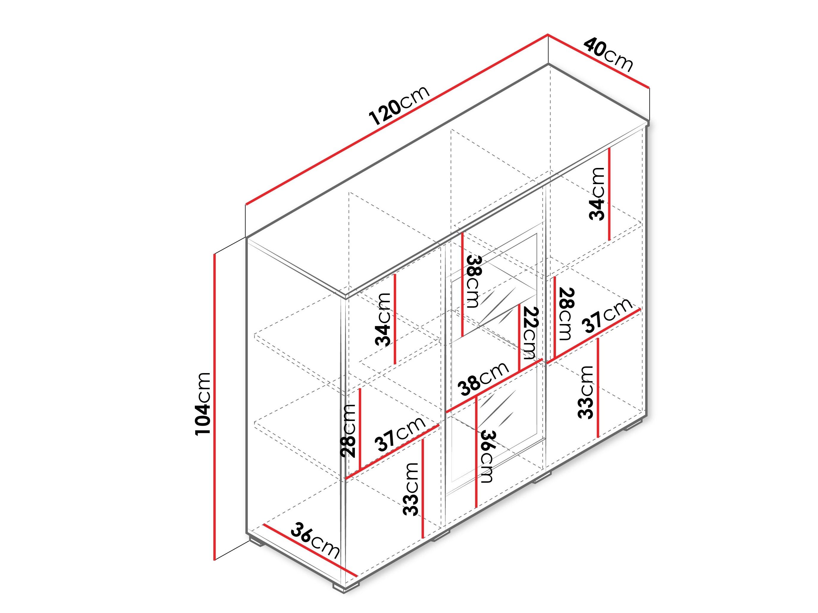 Aparador Sarasota 186 (Caxemira)
