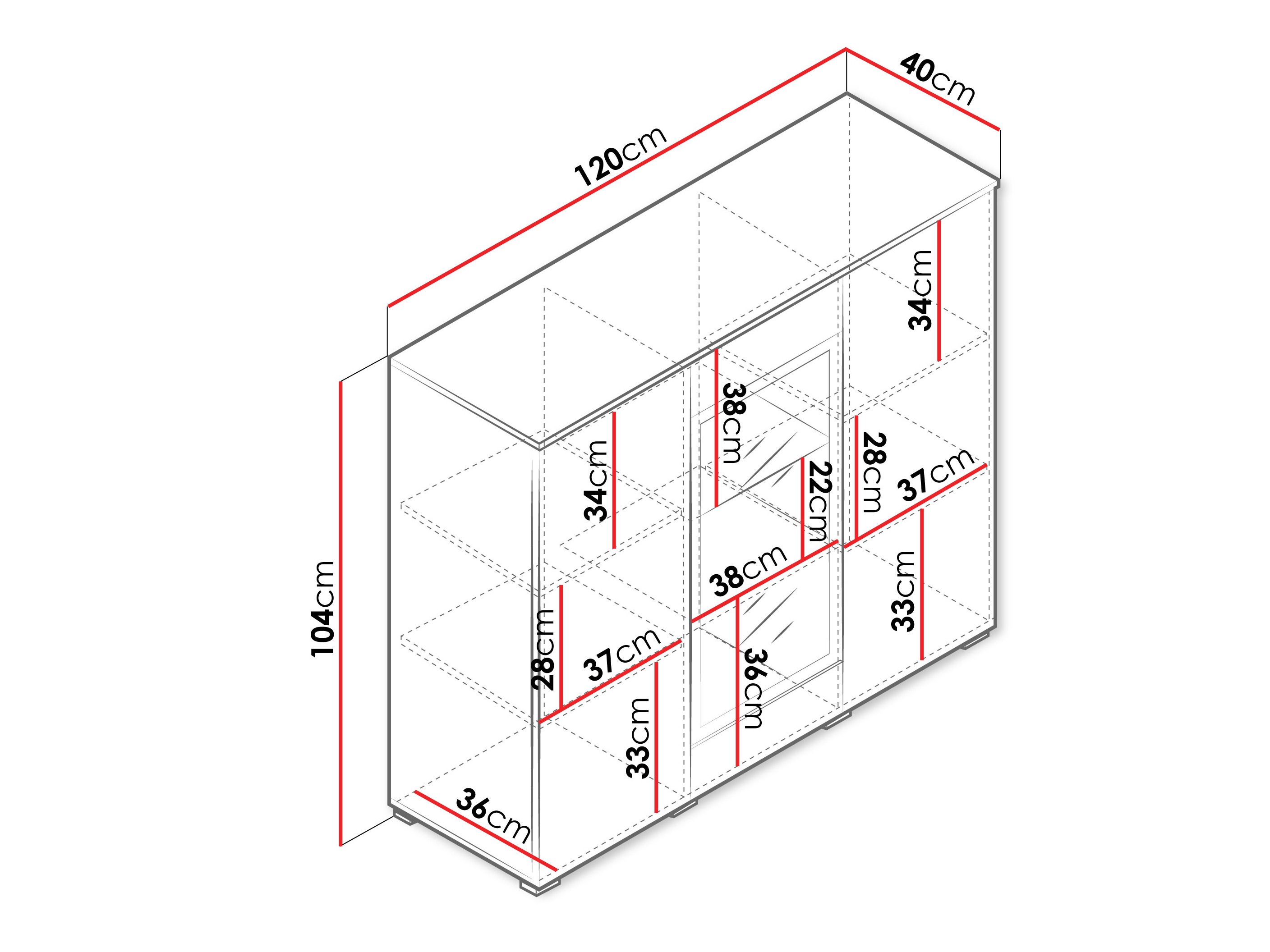 Aparador Sarasota 186 (Caxemira)