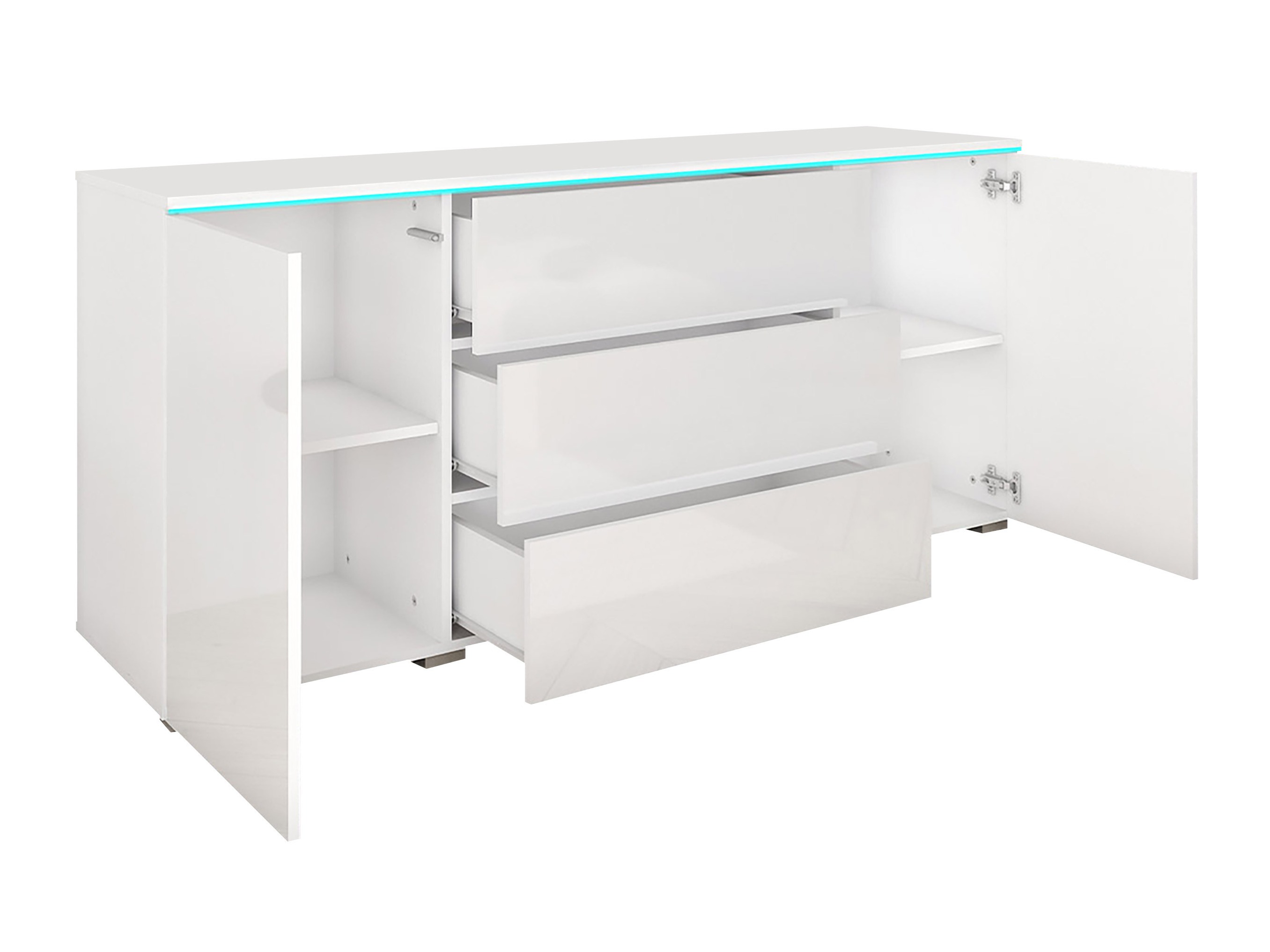 Cómoda Sarasota 142 (Cinzento brilhante)