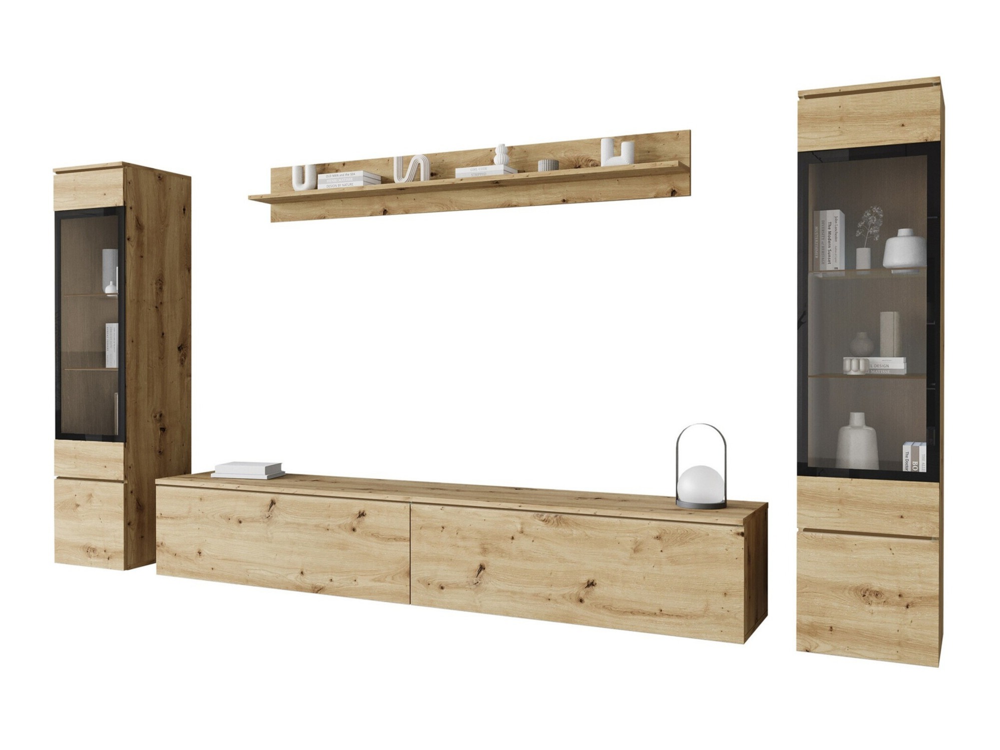 Conjunto para sala de estar Sarasota 126 (Carvalho Artisan)