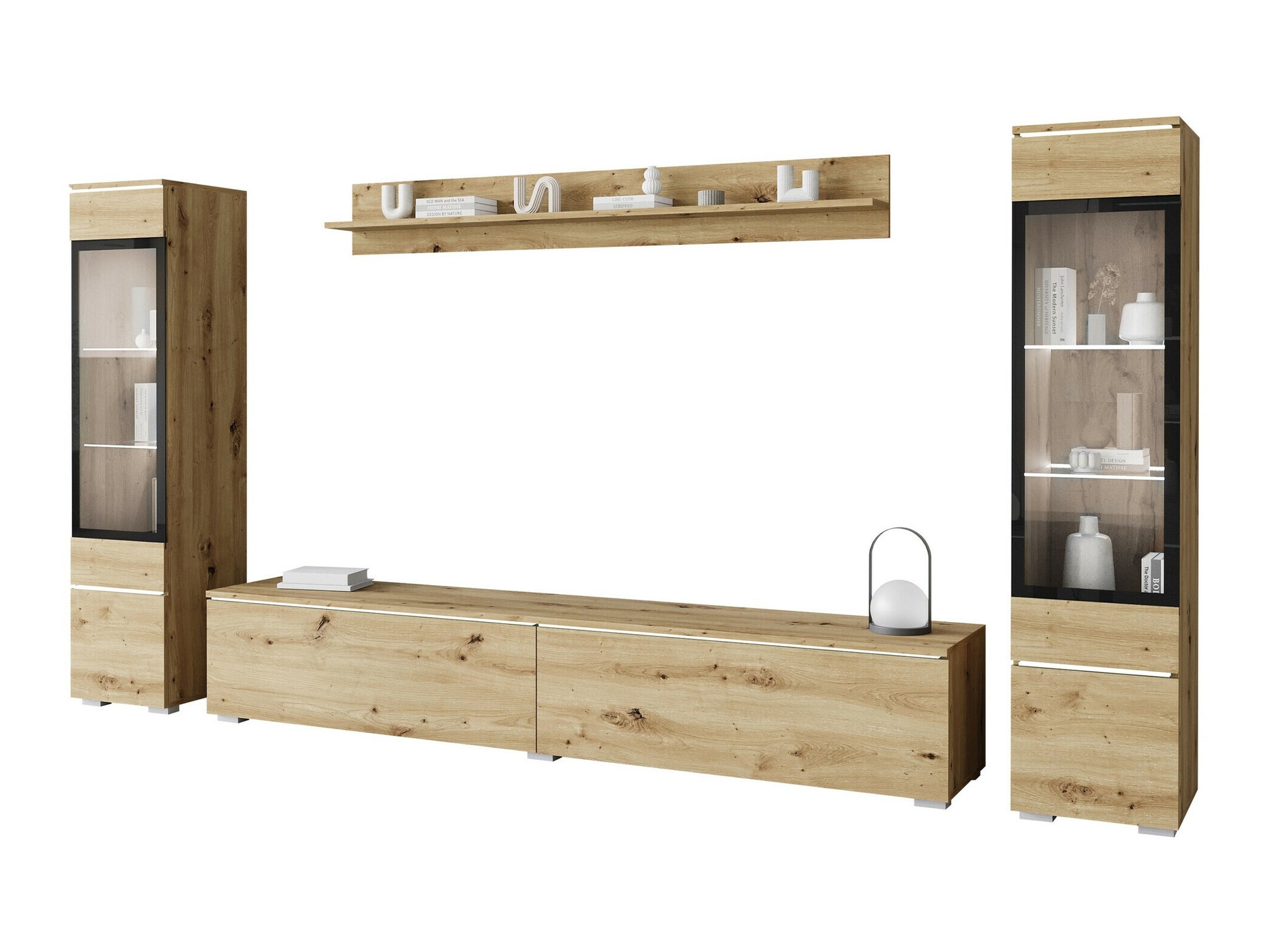 Conjunto para sala de estar Sarasota 126 (Carvalho Artisan)