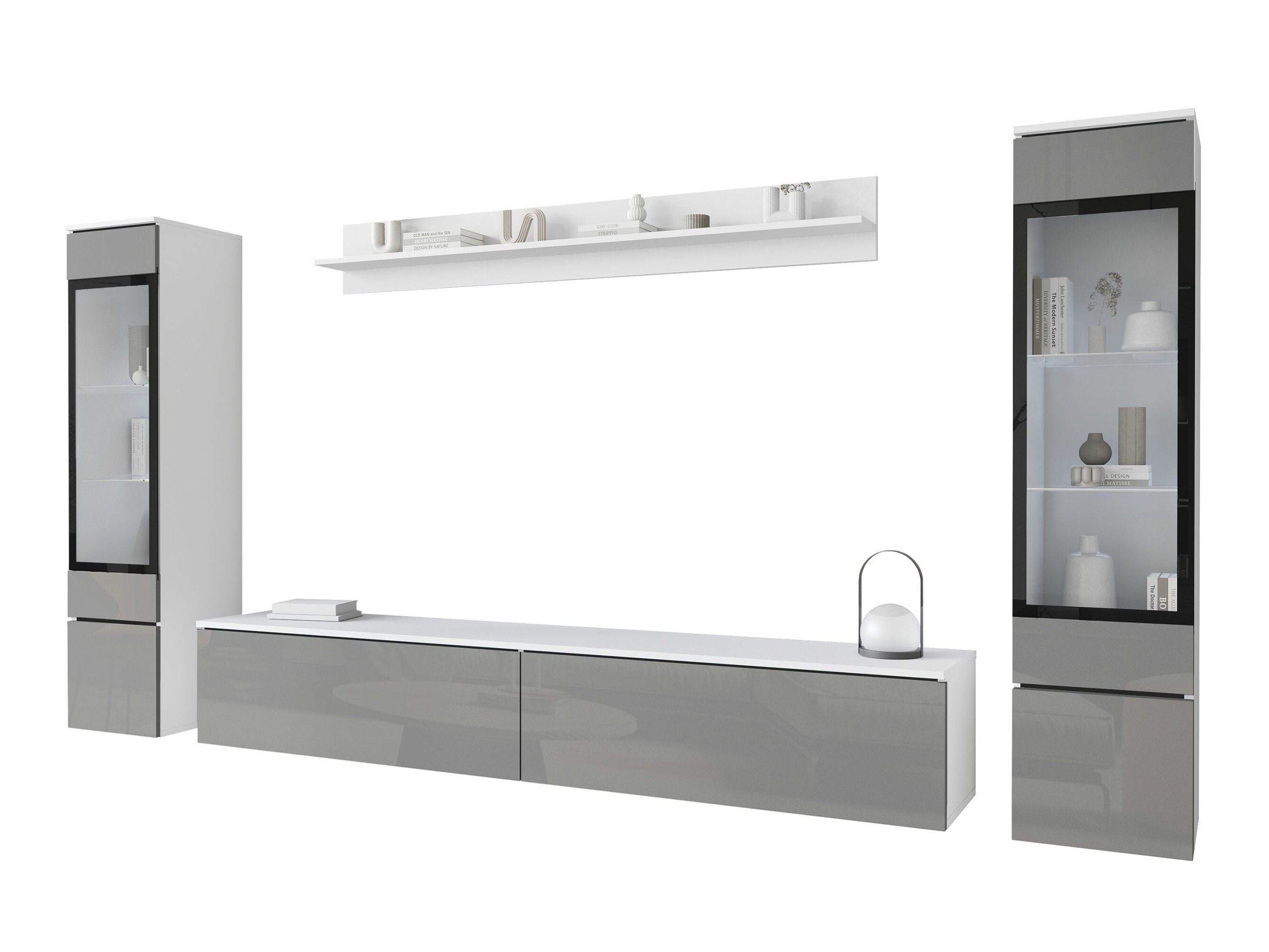 Conjunto para sala de estar Sarasota 126 (Cinzento brilhante)