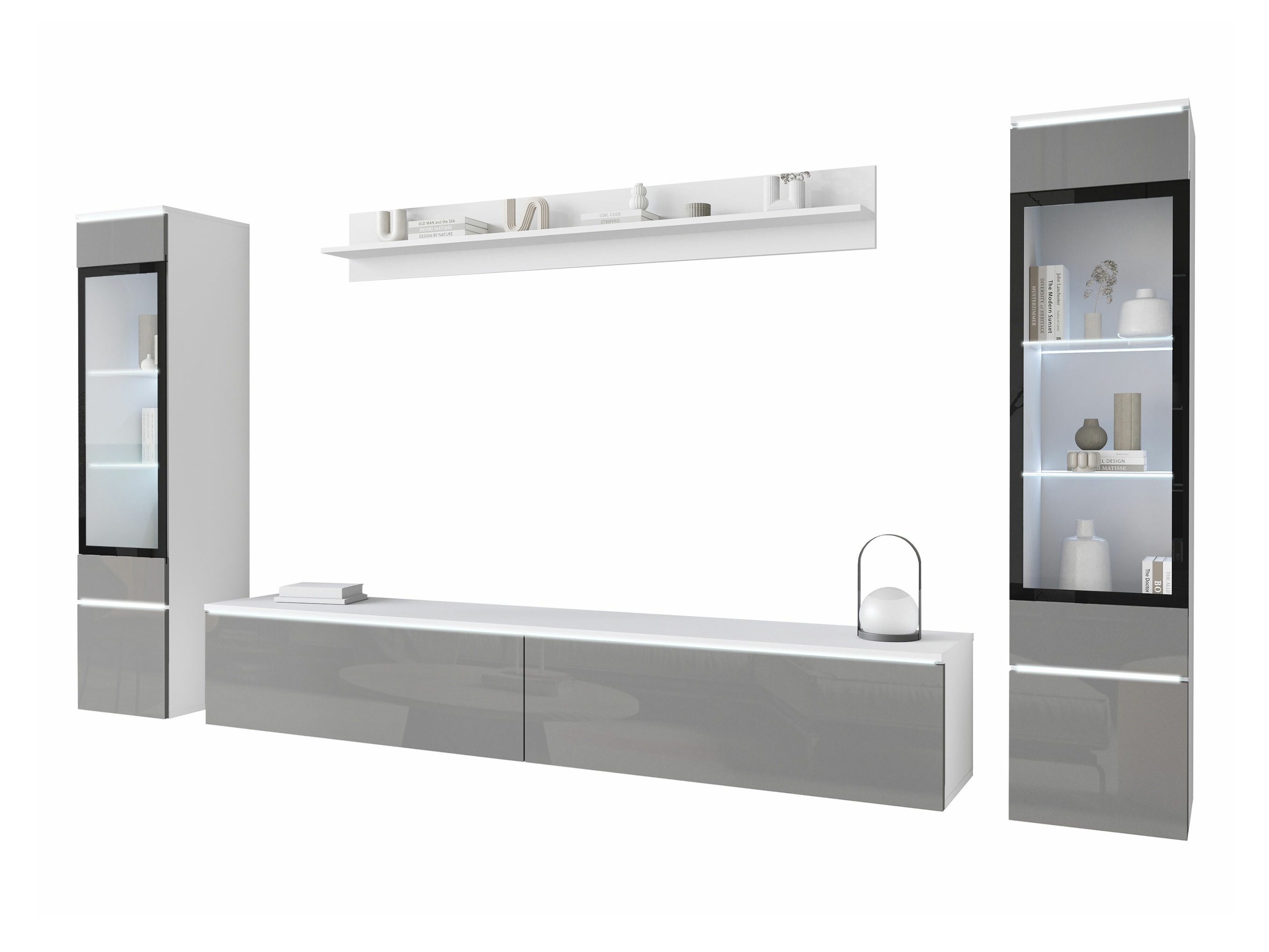 Conjunto para sala de estar Sarasota 126 (Cinzento brilhante)