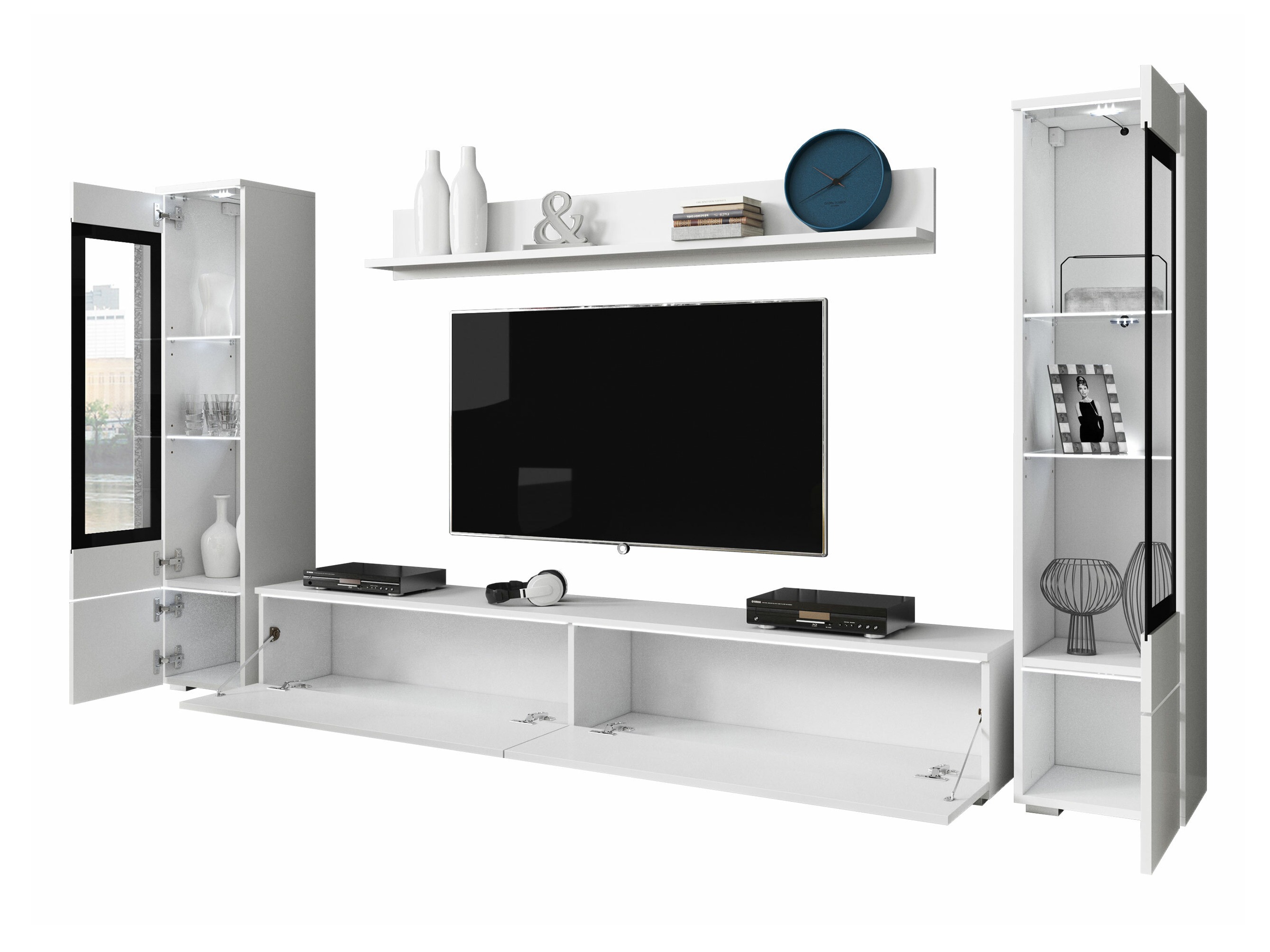 Conjunto para sala de estar Sarasota 126 (Matera cinzento + Castanha)