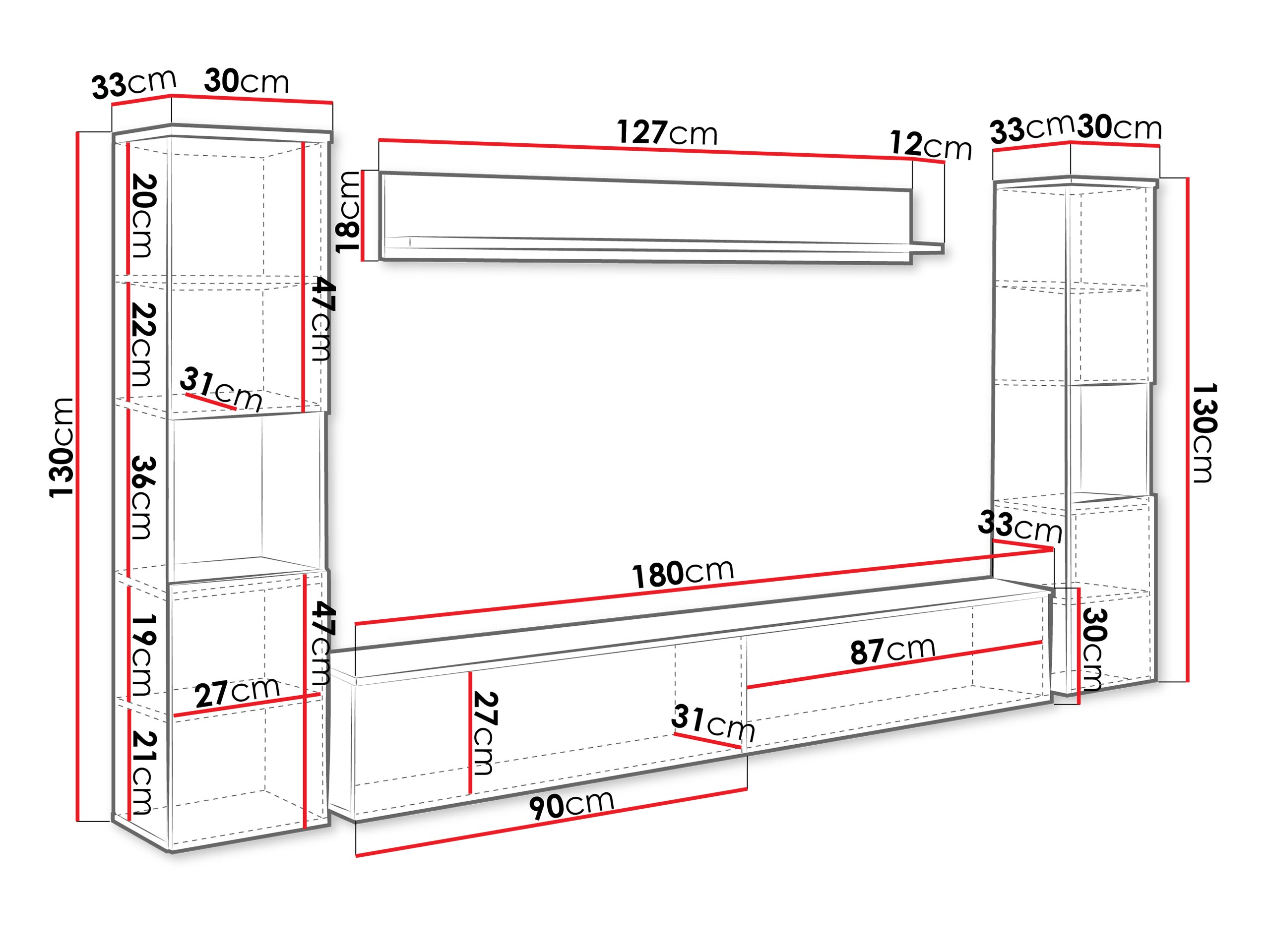 Conjunto para sala de estar Sarasota 131 (Caxemira)