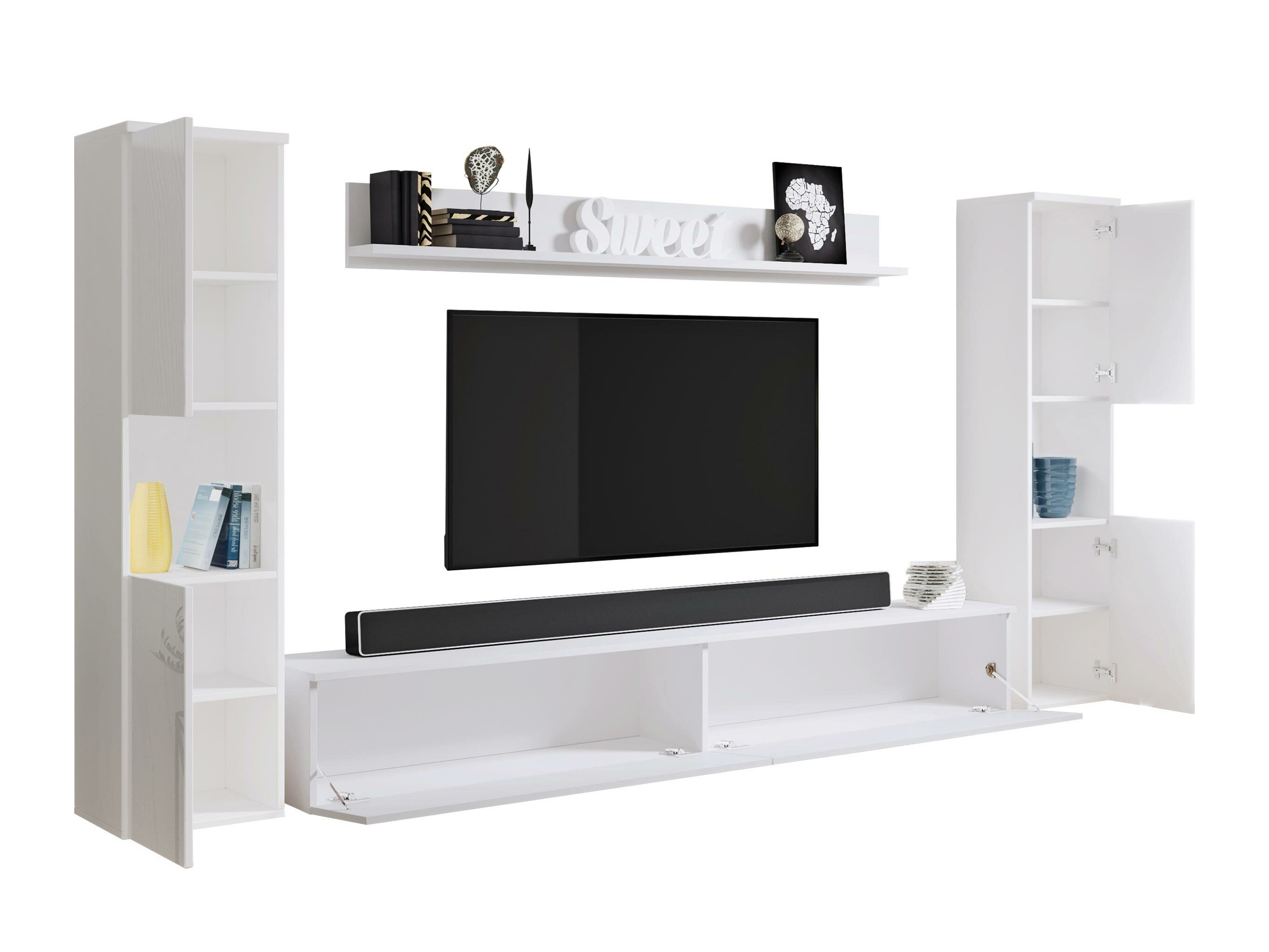 Conjunto para sala de estar Sarasota 131 (Matera cinzento + Castanha)