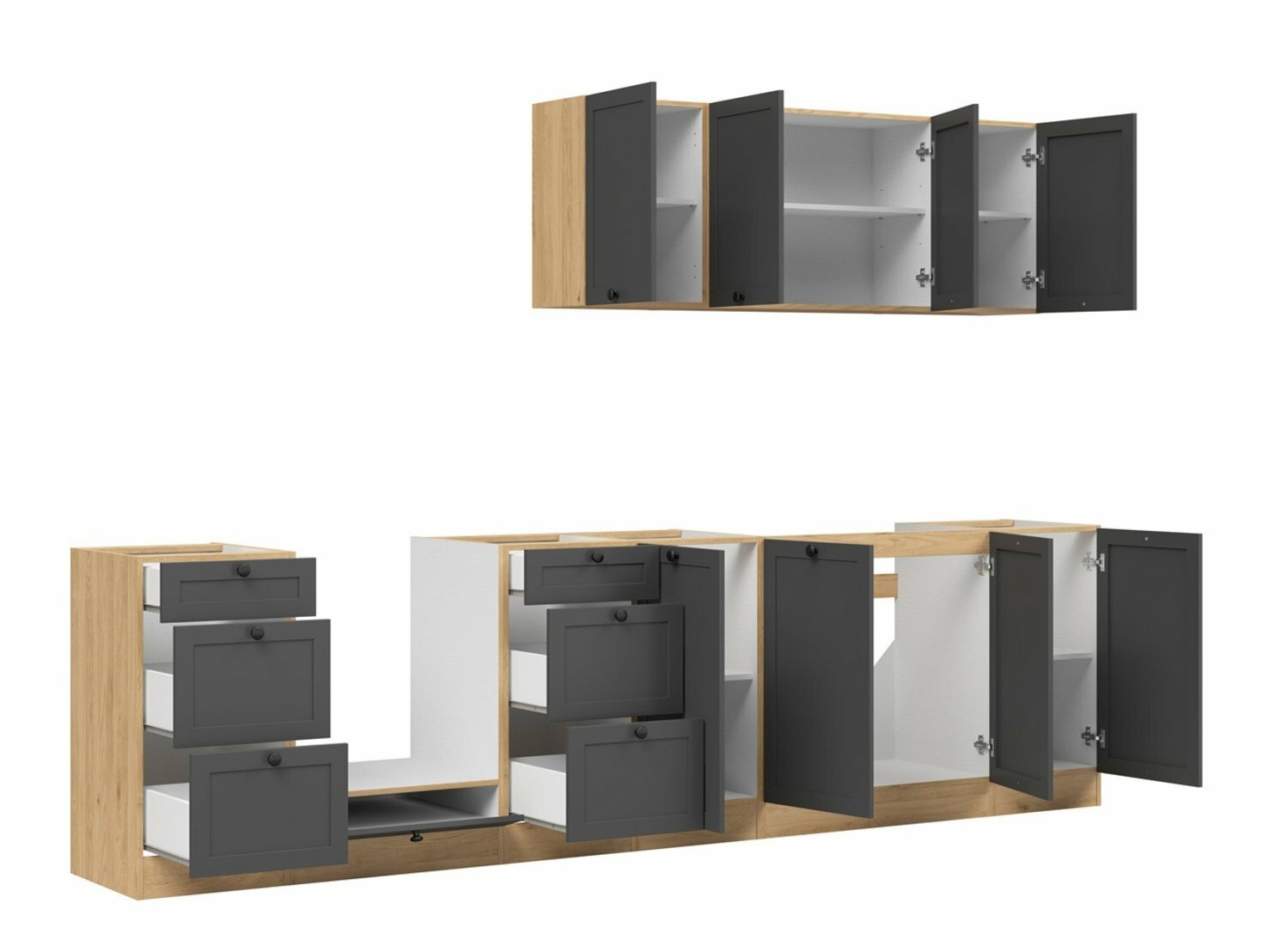 Conjunto de cozinha modular Classic Grey Oak 119