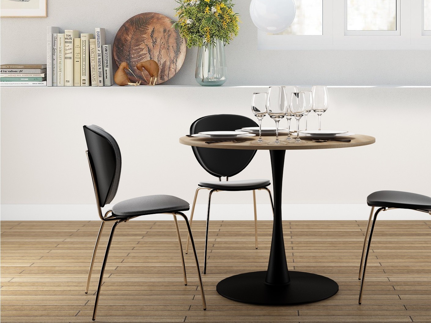 Mesa Denton 809 (Carvalho + Preto)