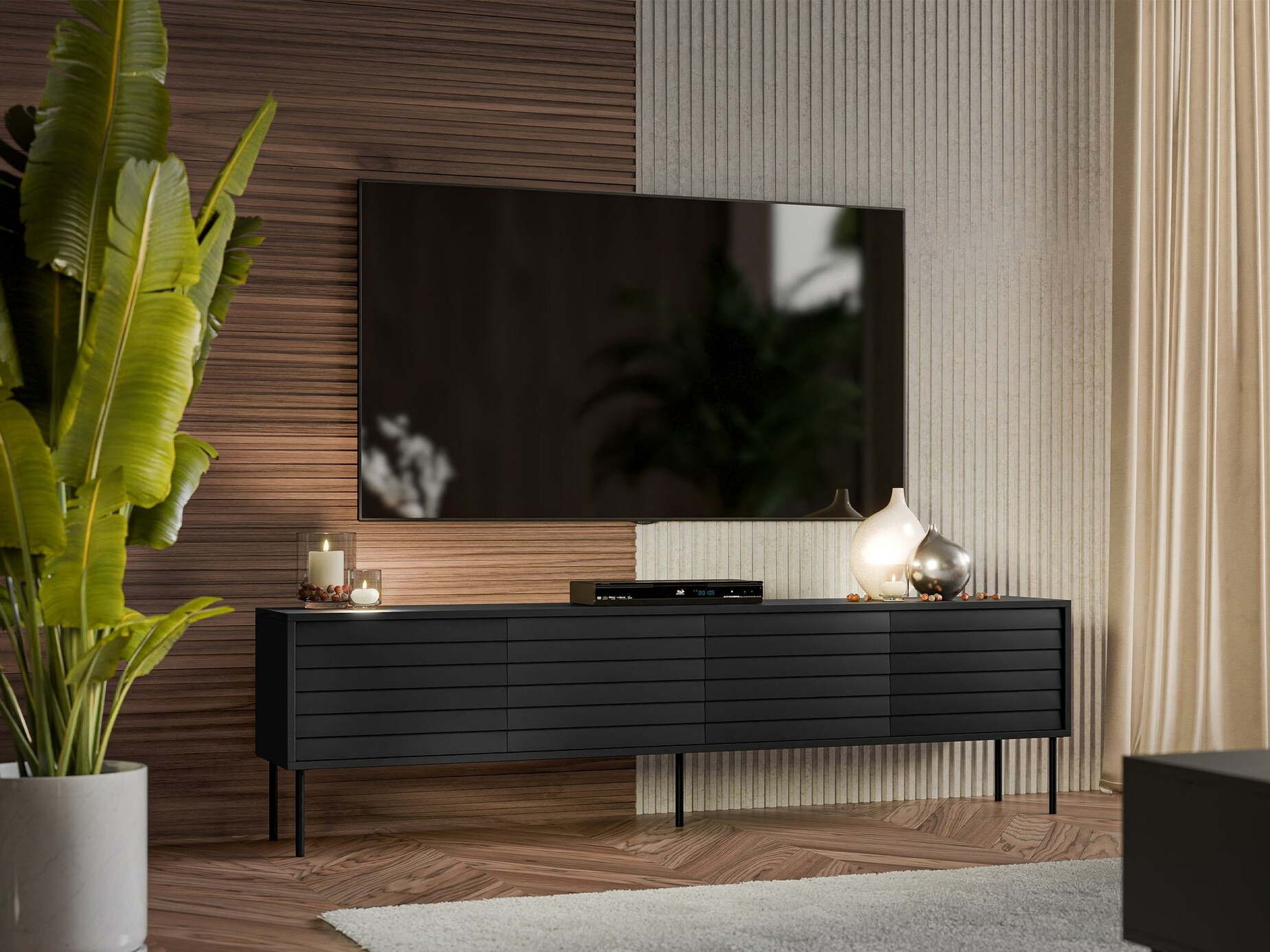 Móvel de TV Flosoru 105 (Preto)