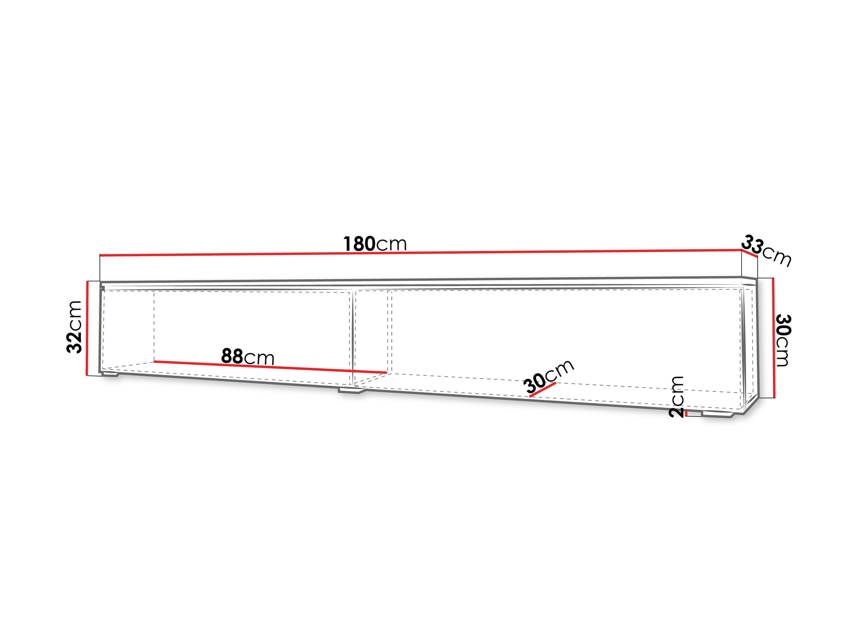 Móvel de TV Sarasota 121 (Cinzento)