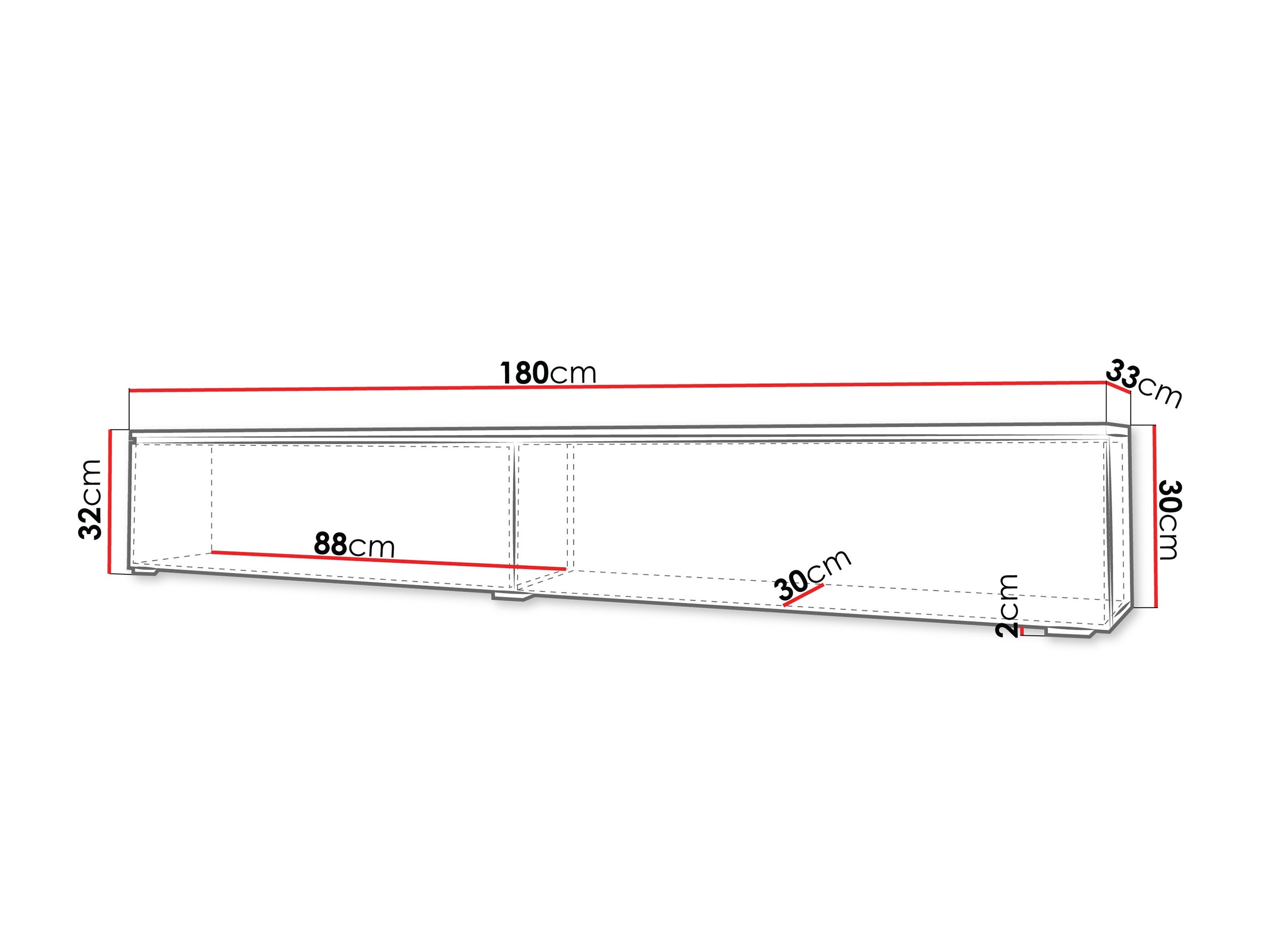 Móvel de TV Sarasota 121 (Verde empoeirado)