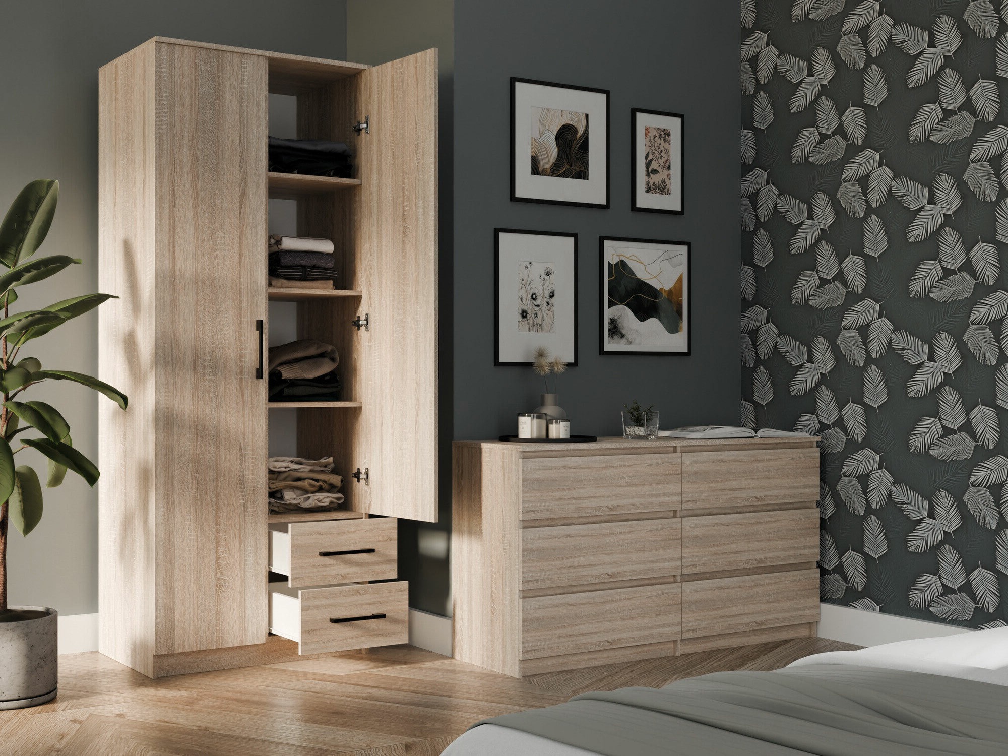 Roupeiro Mandeville 247 (Carvalho sonoma)