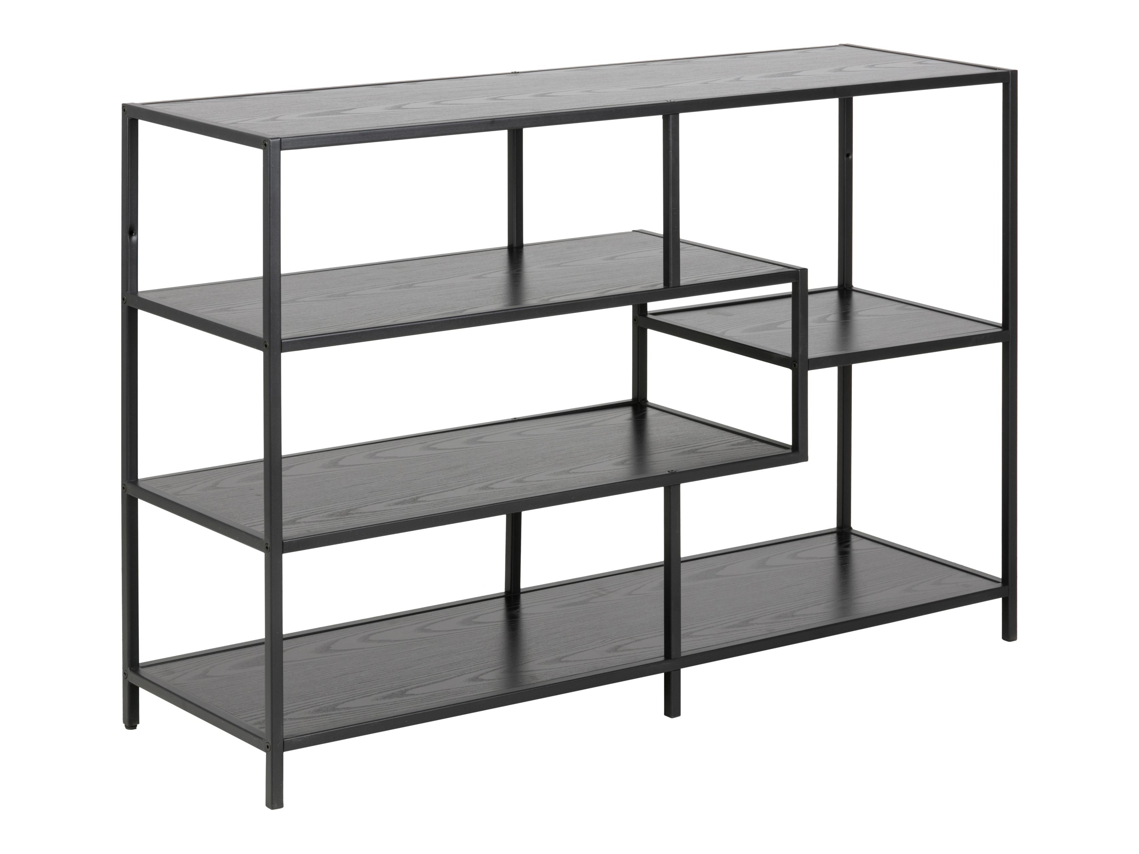 Estante Norsica Sevferi 102 (Cinza preta + Preto)