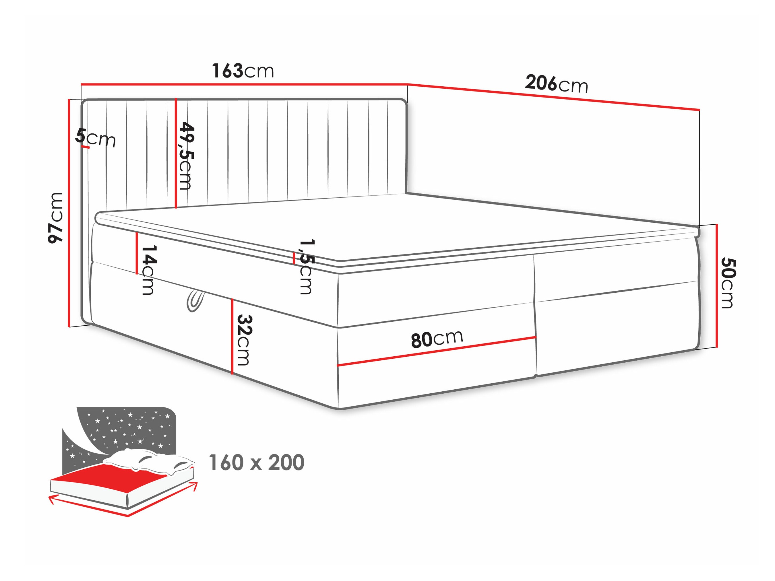 Cama continental Comfivo Apis I (Polo 872)