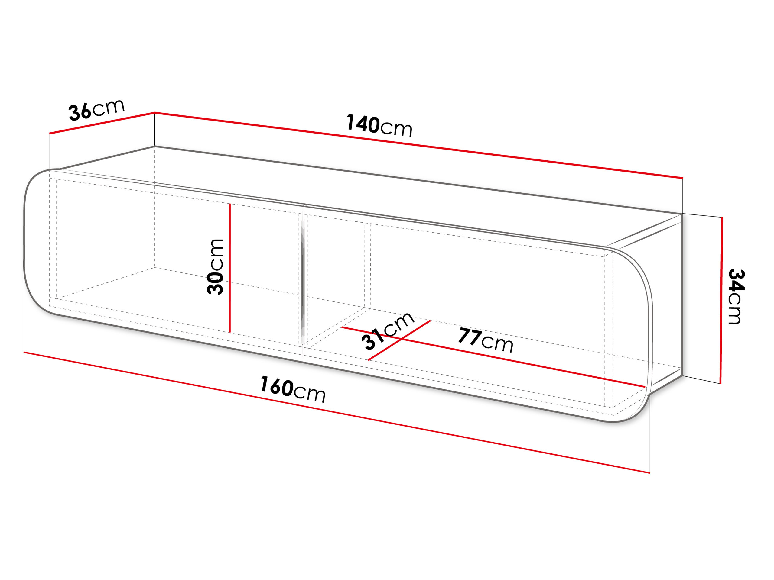 Móvel de TV Kingston 180