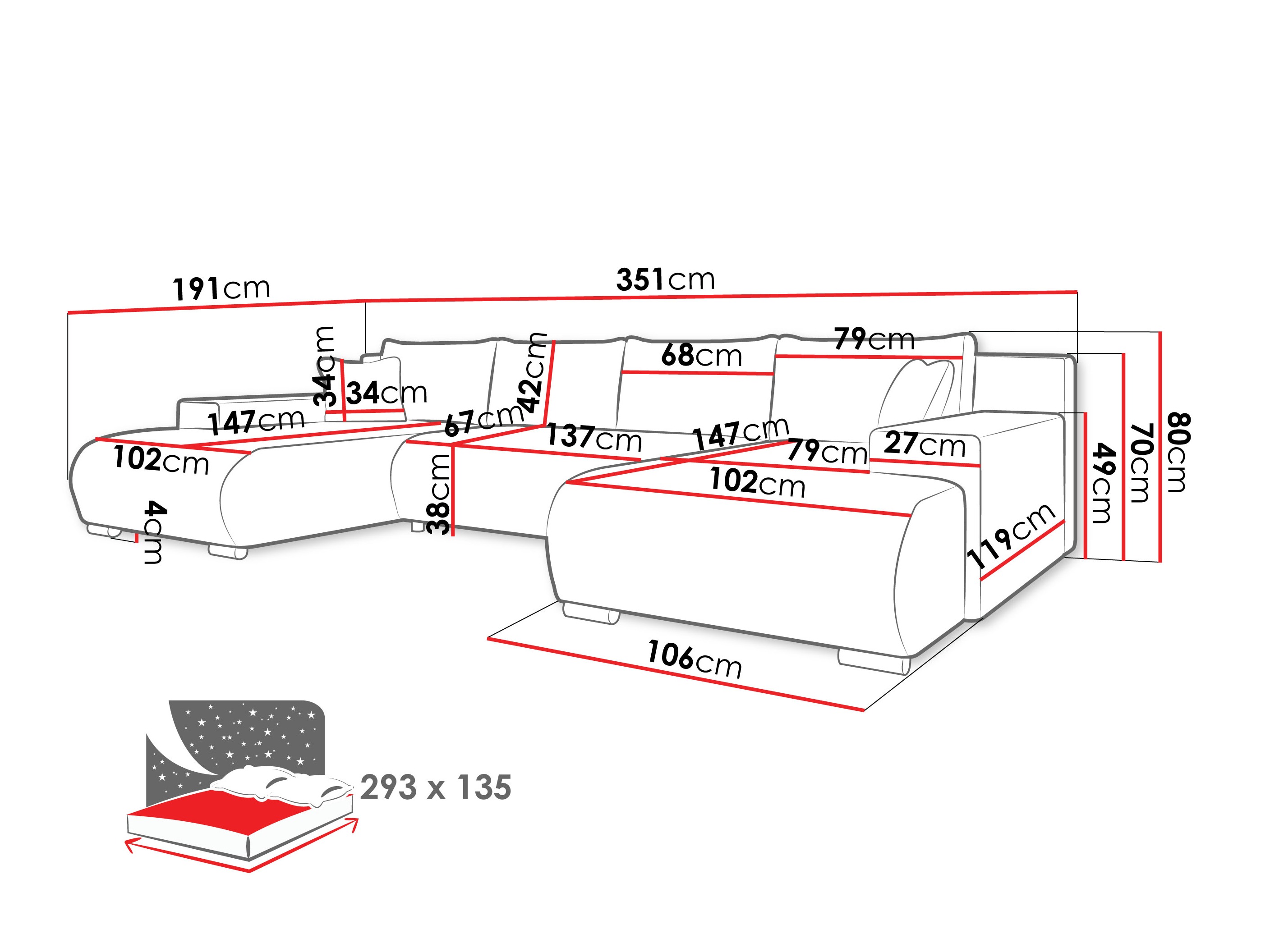 Sofá de canto Comfivo 483 (Poso 100)