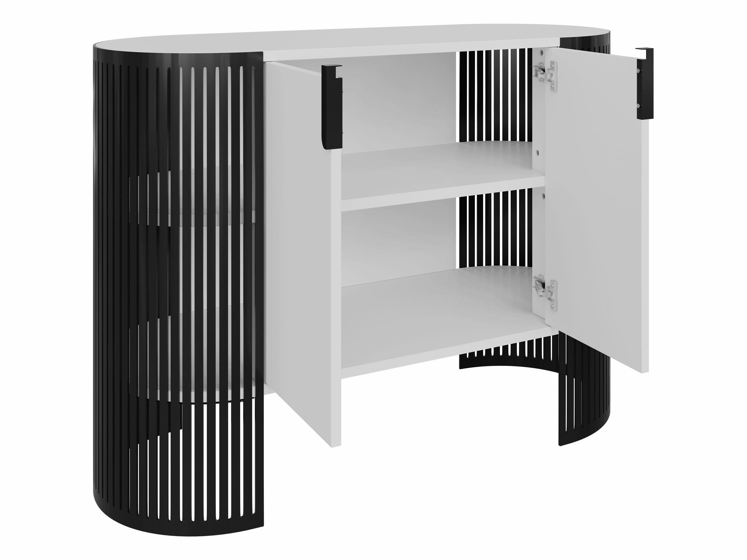 Aparador Oswego 140 (Preto + Branco)