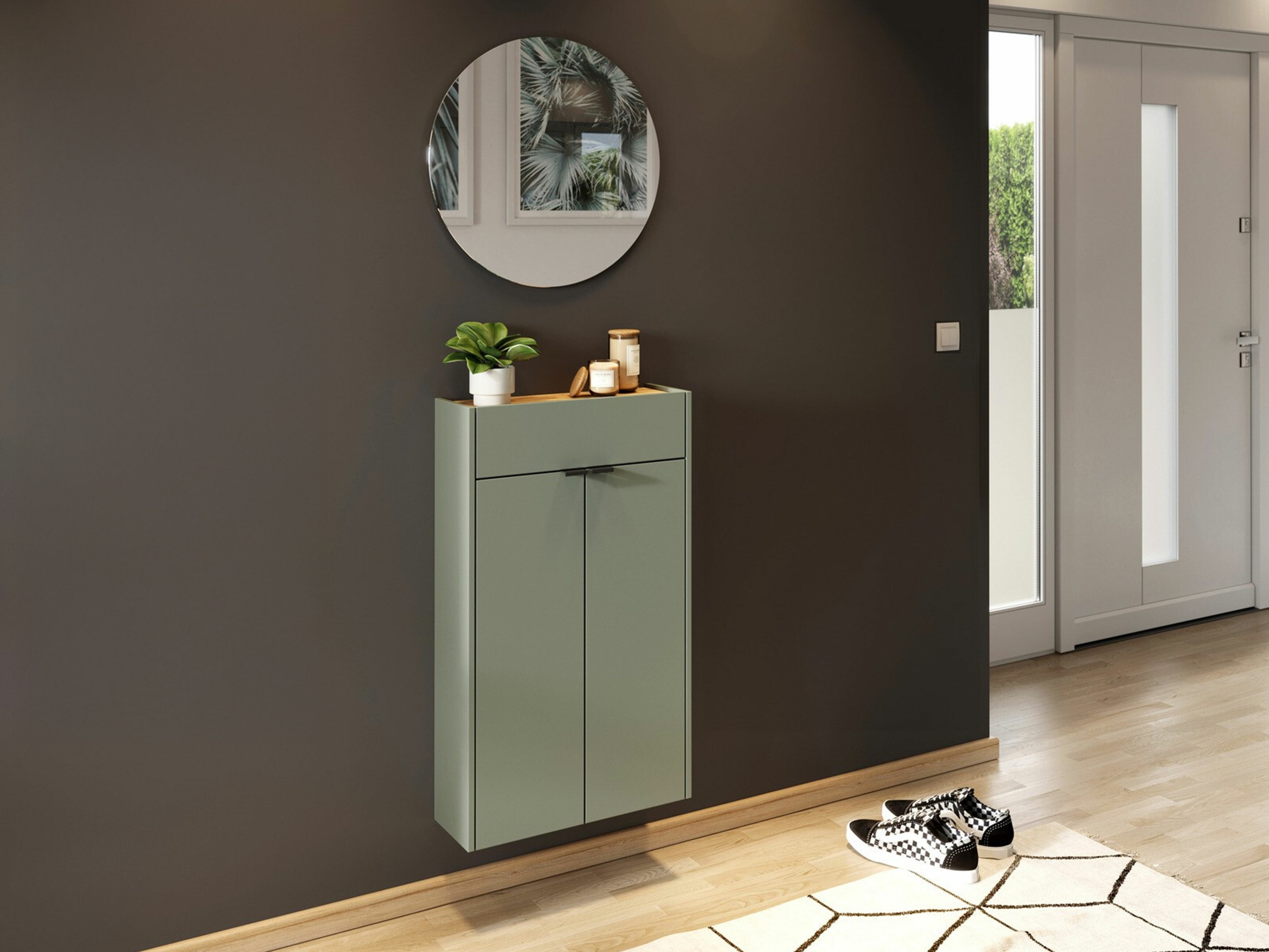 Conjunto para corredor Cirsale 104 (Verde empoeirado + Navarra carvalho)