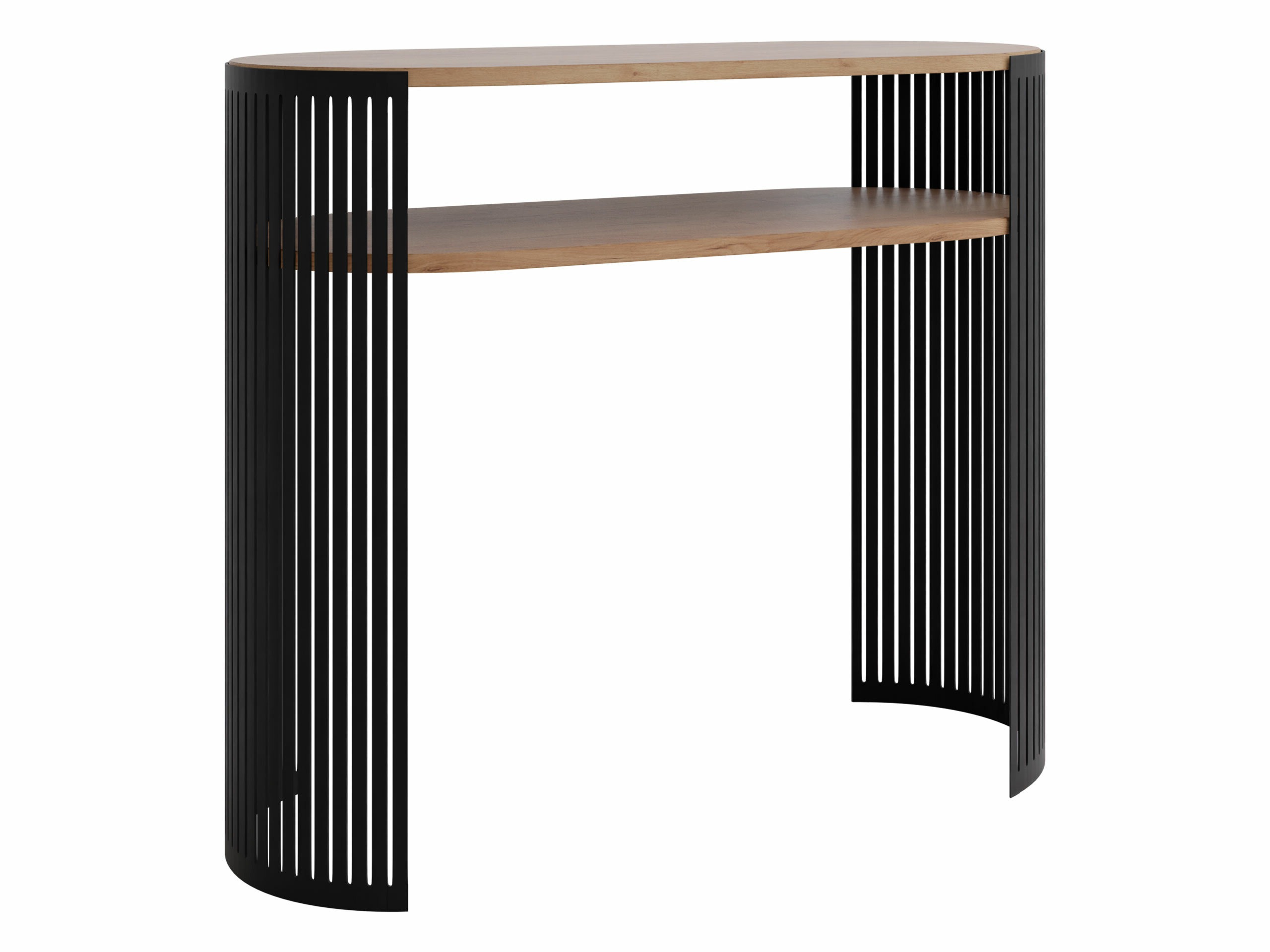 Consola Civer (Preto + Craft de carvalho dourado)
