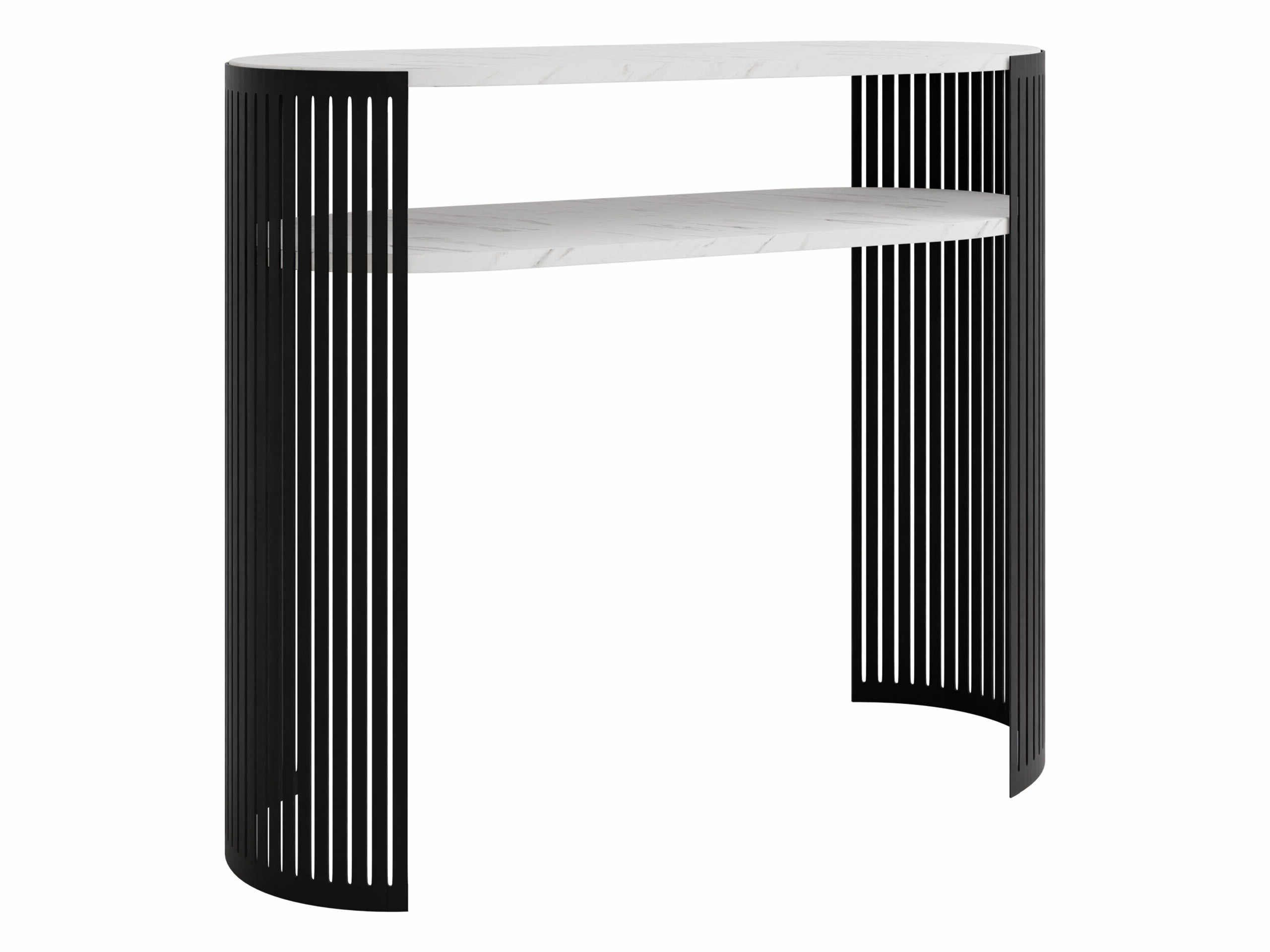Consola Civer (Preto + Marmore branco)