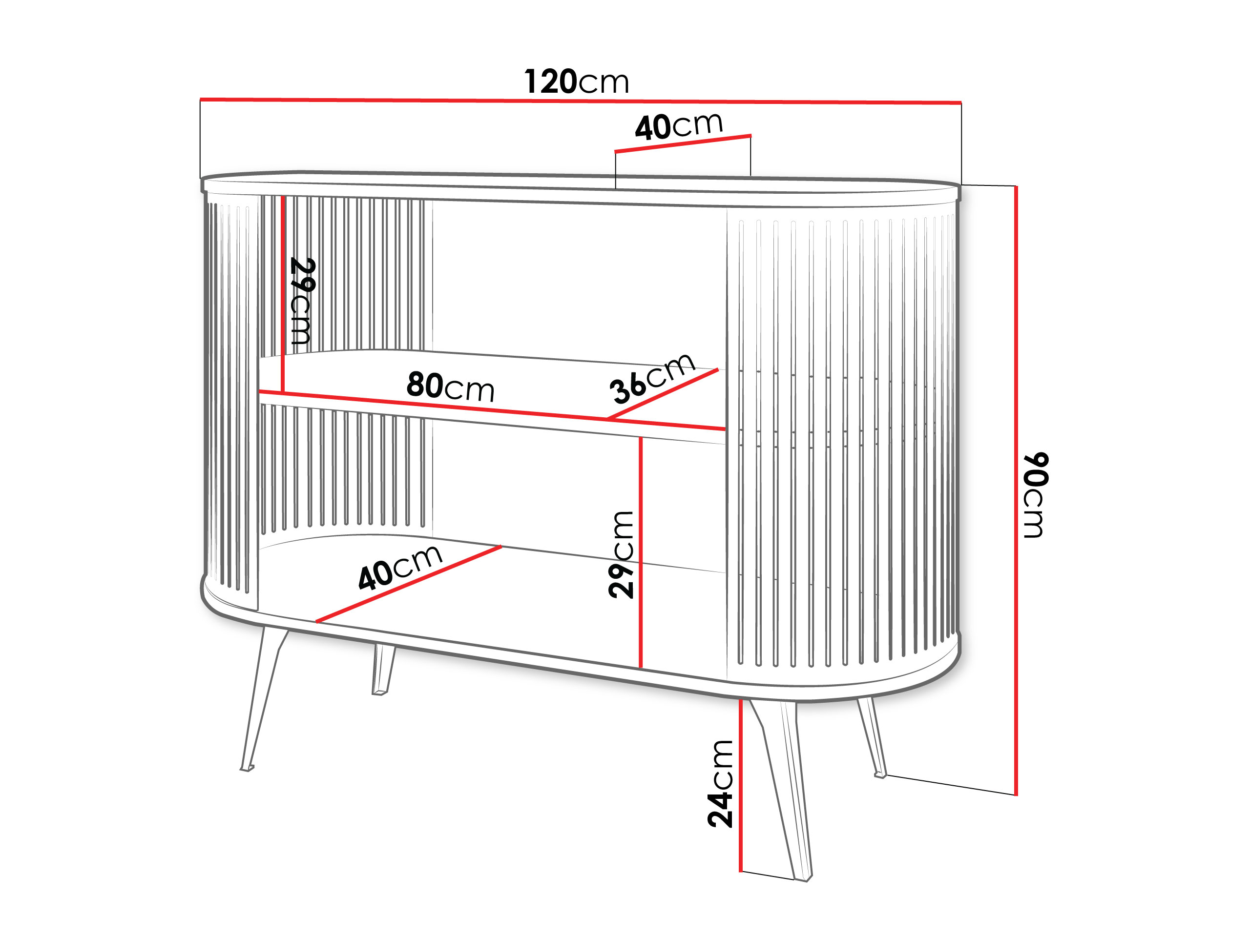 Estante Sordore 127 (Rosé + Preto)