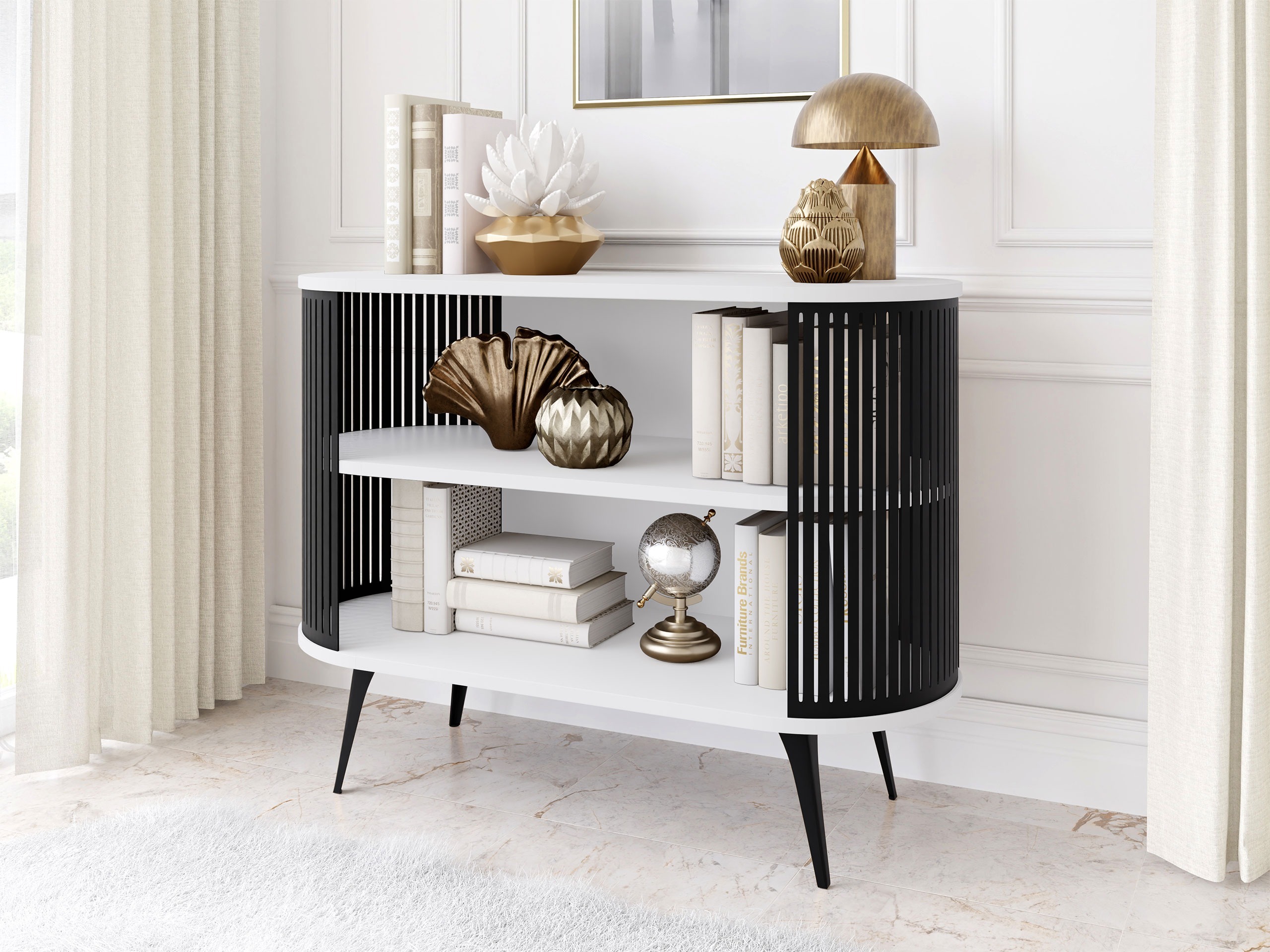 Estante Vitum (Preto + Branco)