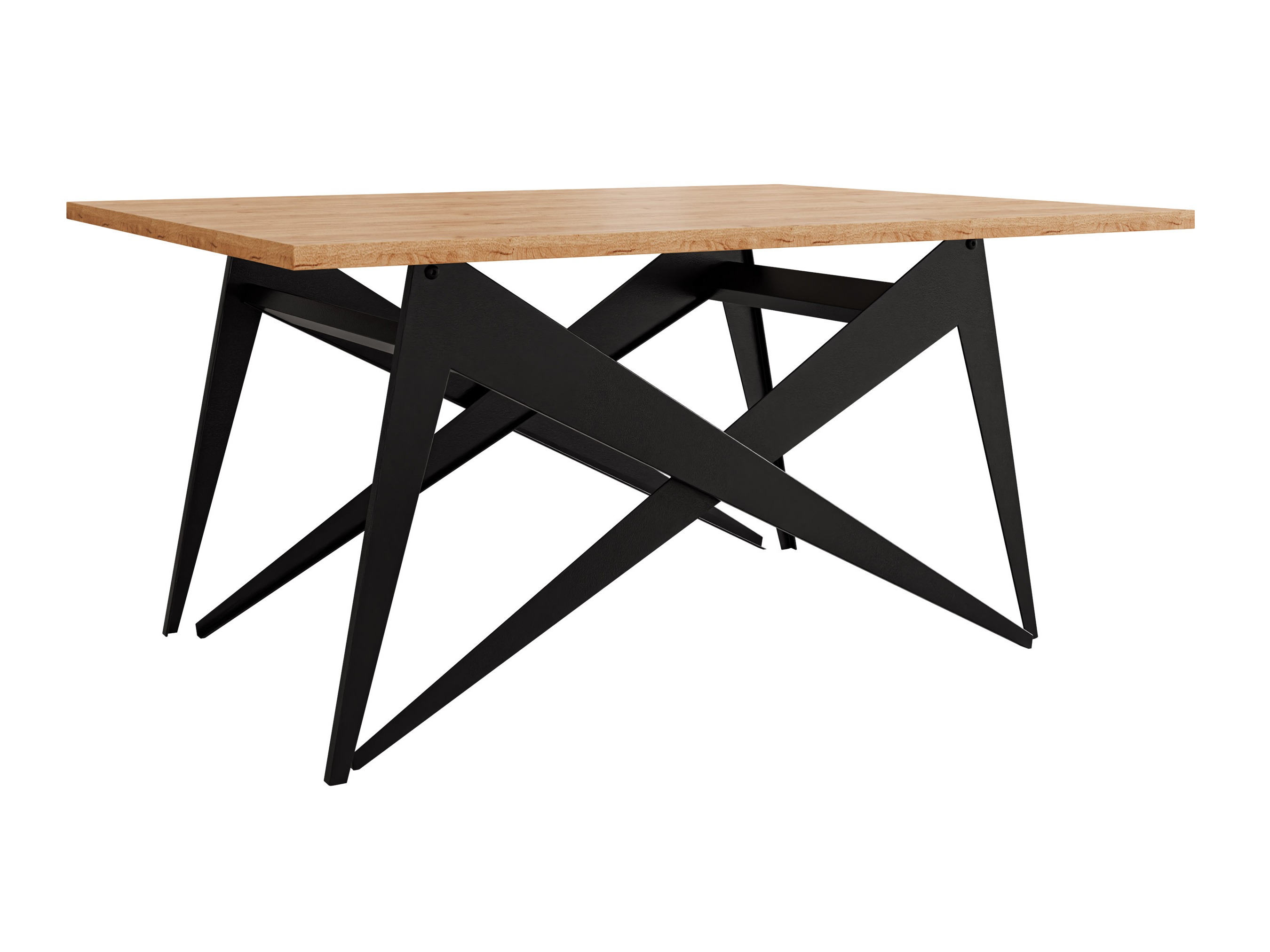 Mesa de centro extensível Oswego 150 (Craft de carvalho dourado + Preto)
