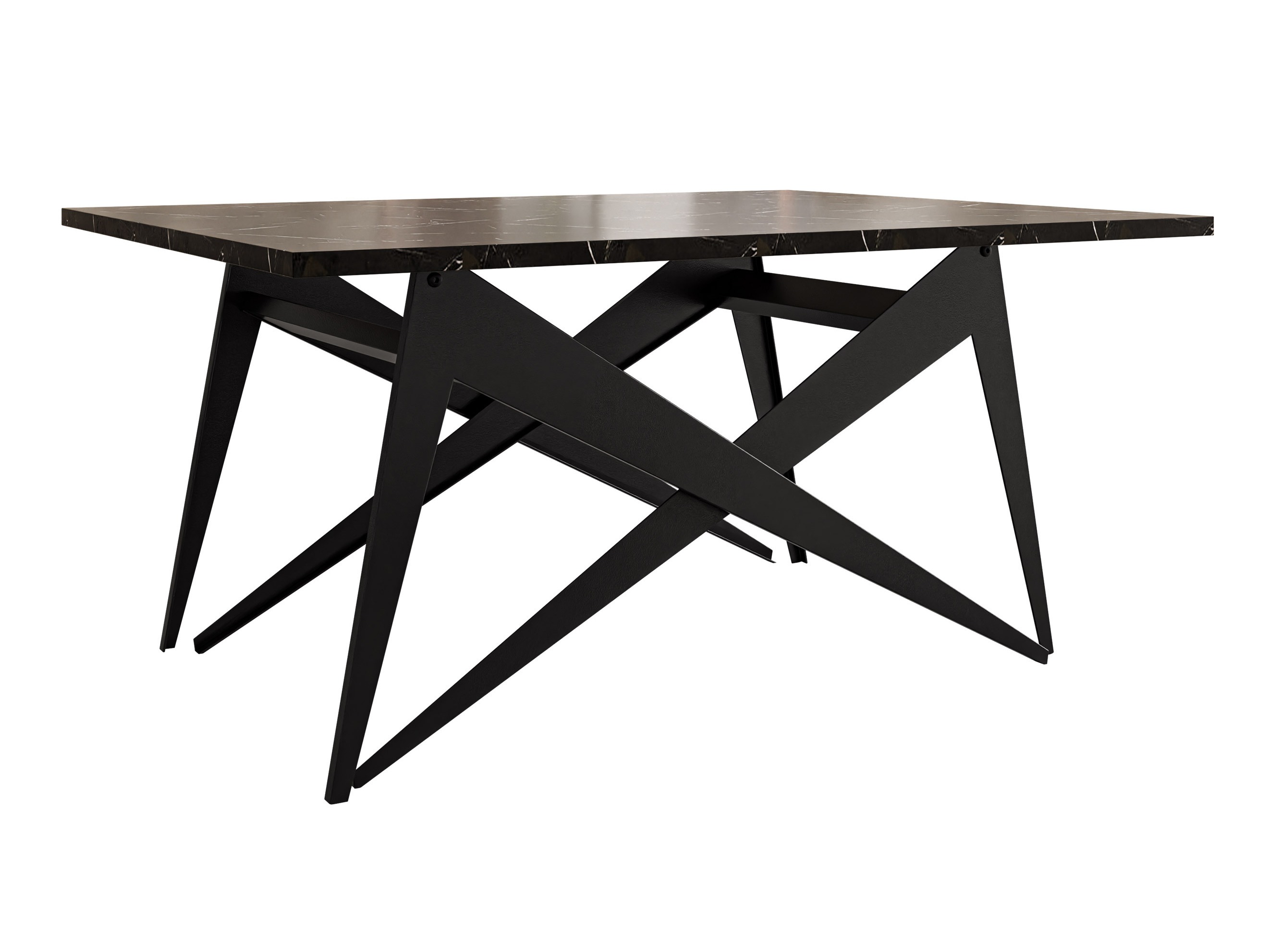 Mesa de centro extensível Oswego 150 (Mármore preto + Preto)