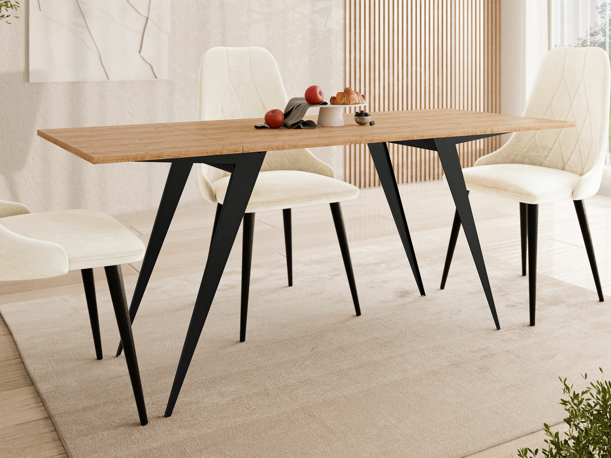 Transforming mesa de centro Oswego 150 (Craft de carvalho dourado + Preto)