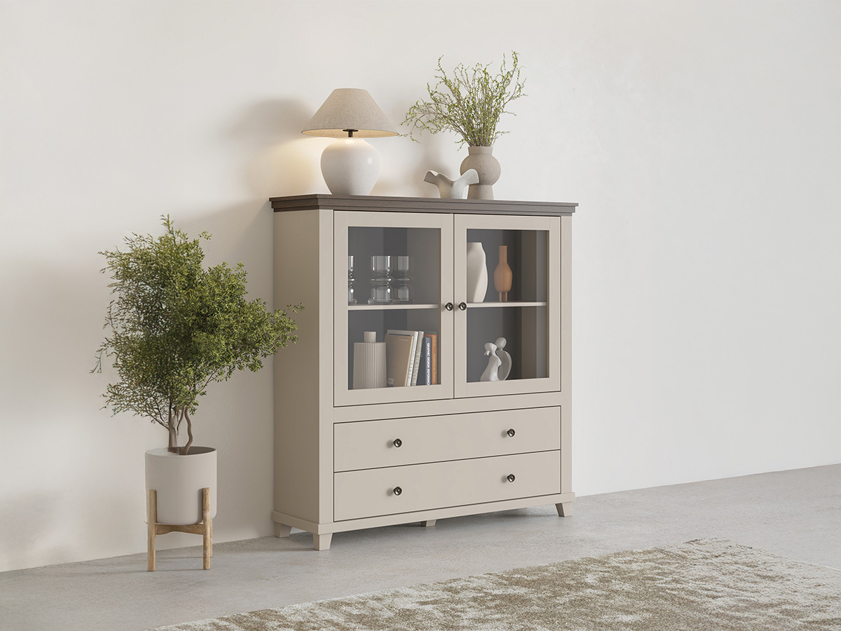 Cómoda Tolnue 105 (Bege claro + Carvalho)