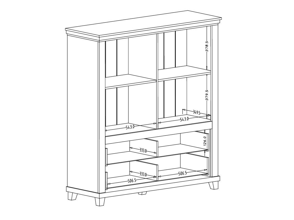 Cómoda Tolnue 105 (Bege claro + Carvalho)