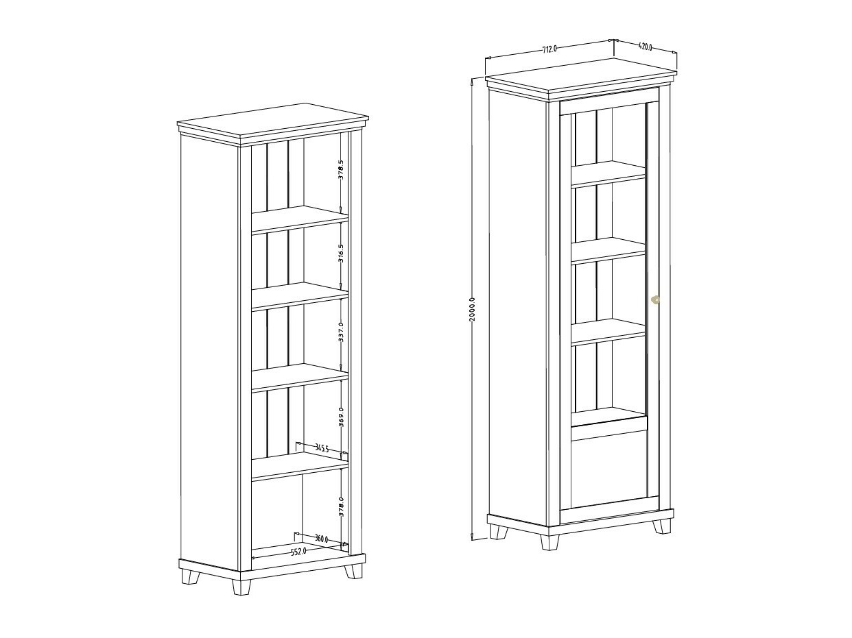 Estante Tolnue 101 (Bege claro + Carvalho)