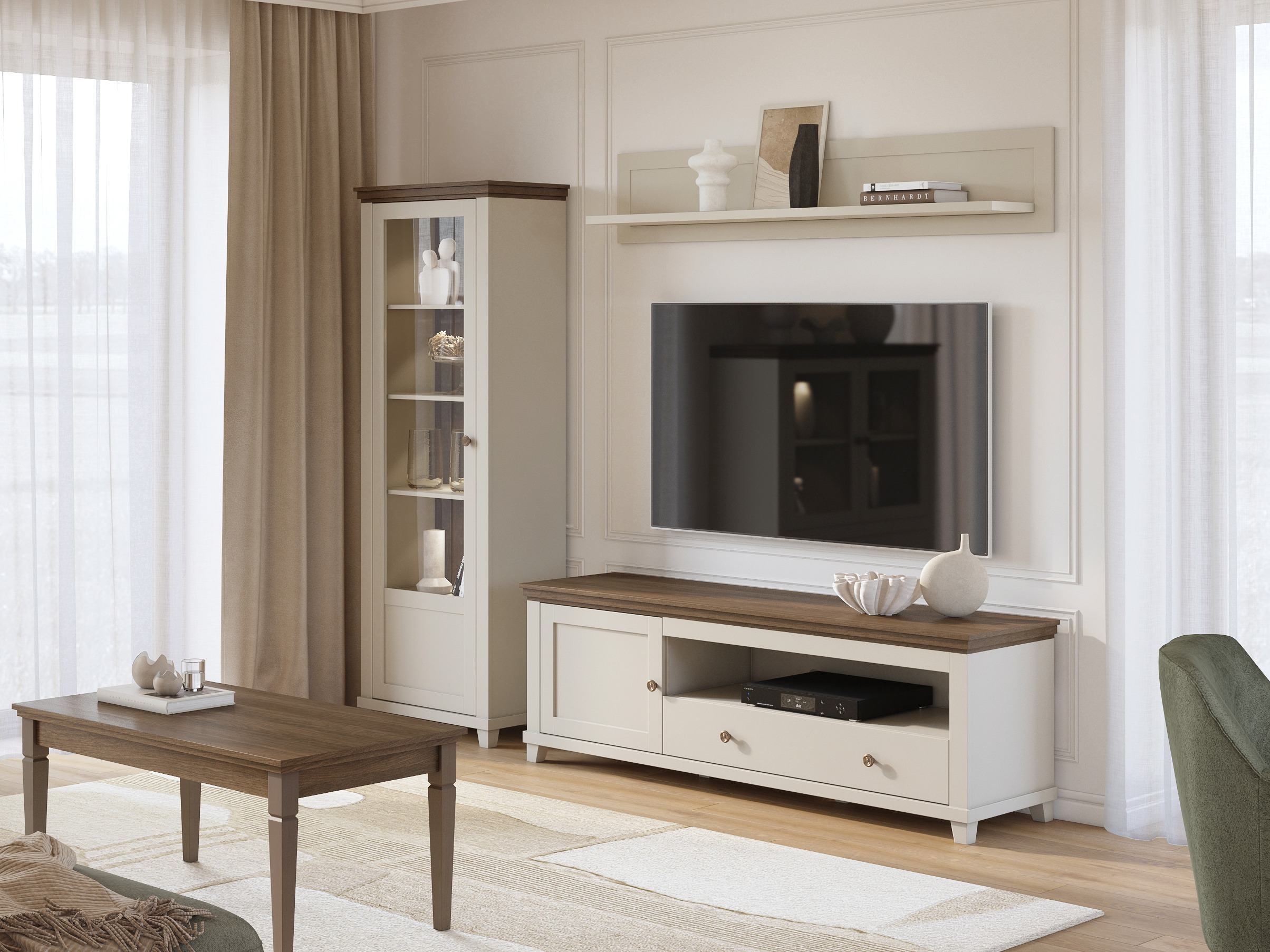 Estante Tolnue 101 (Bege claro + Carvalho)