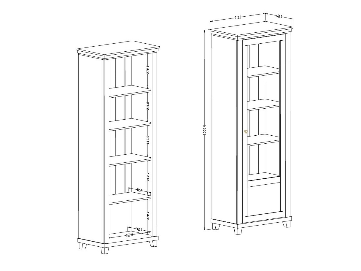 Estante Tolnue 101 (Bege claro + Carvalho)