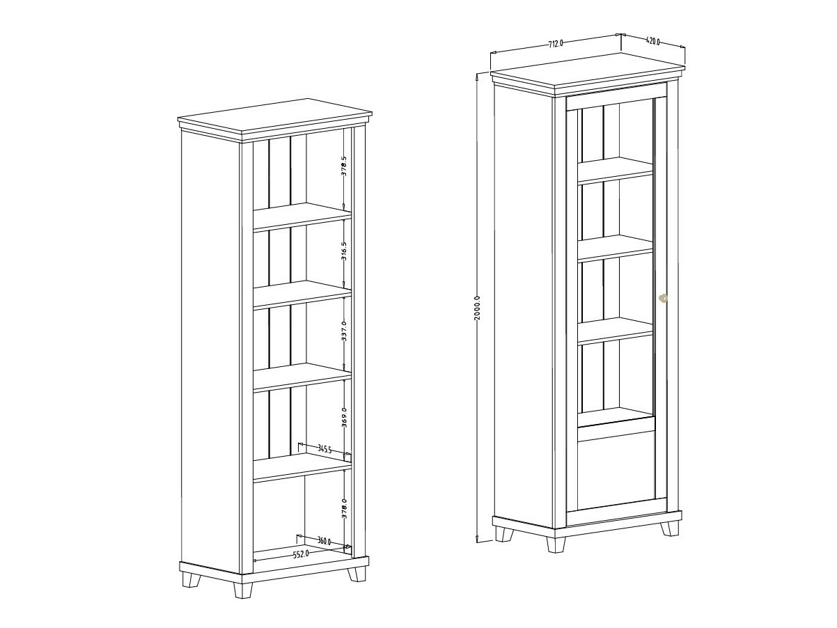 Estante Tolnue 101 (Verde escuro + Carvalho lefkas)