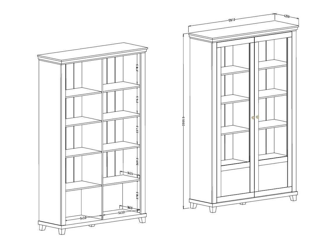 Estante Tolnue 102 (Verde escuro + Carvalho lefkas)