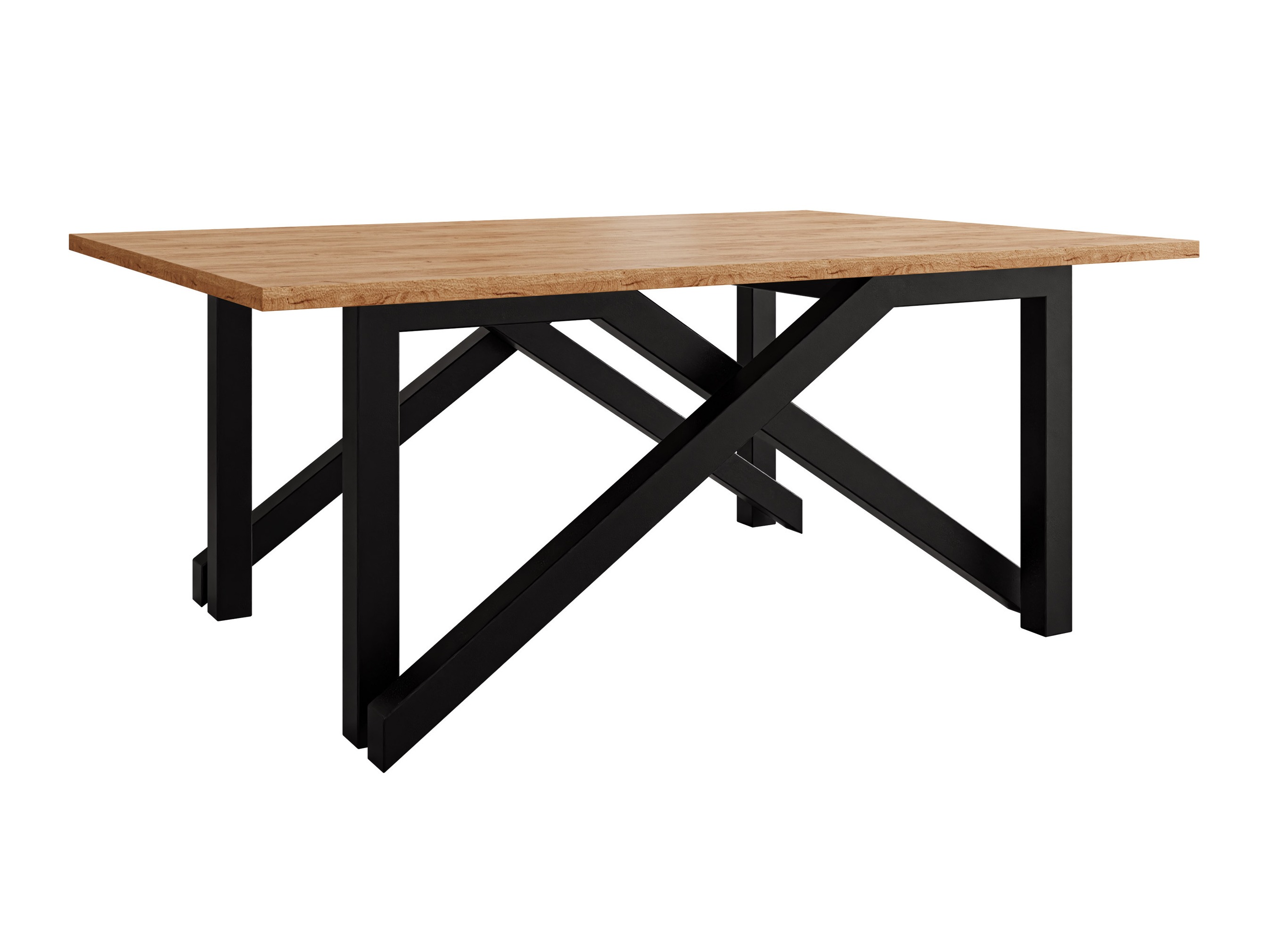 Mesa de centro extensível Oswego 151 (Craft de carvalho dourado + Preto)