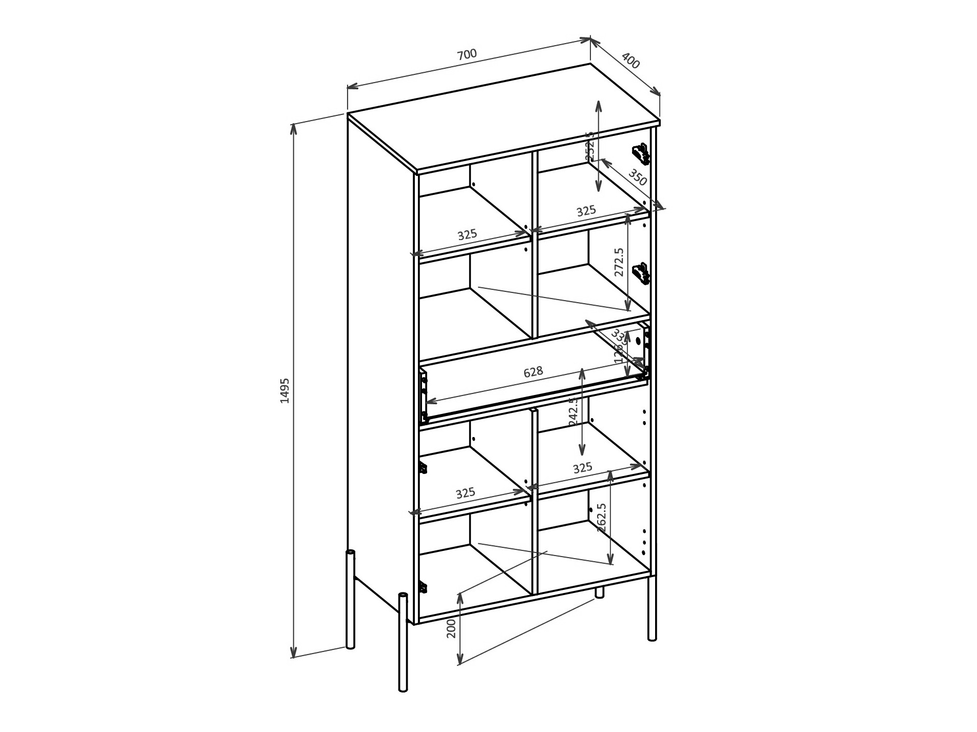 Estante Levtenu 120 (Carvalho)