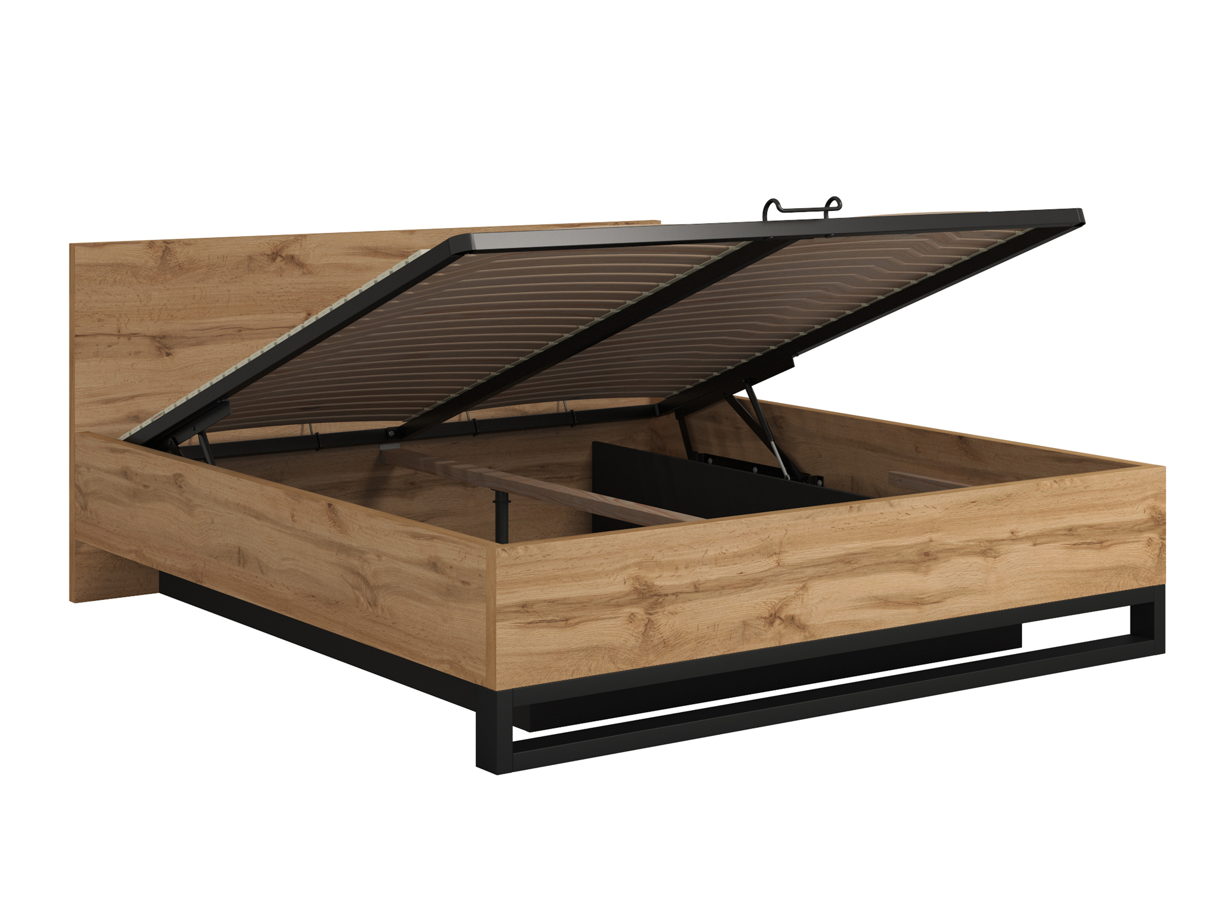 Cama Avicavu 118 (Carvalho wotan + Preto)
