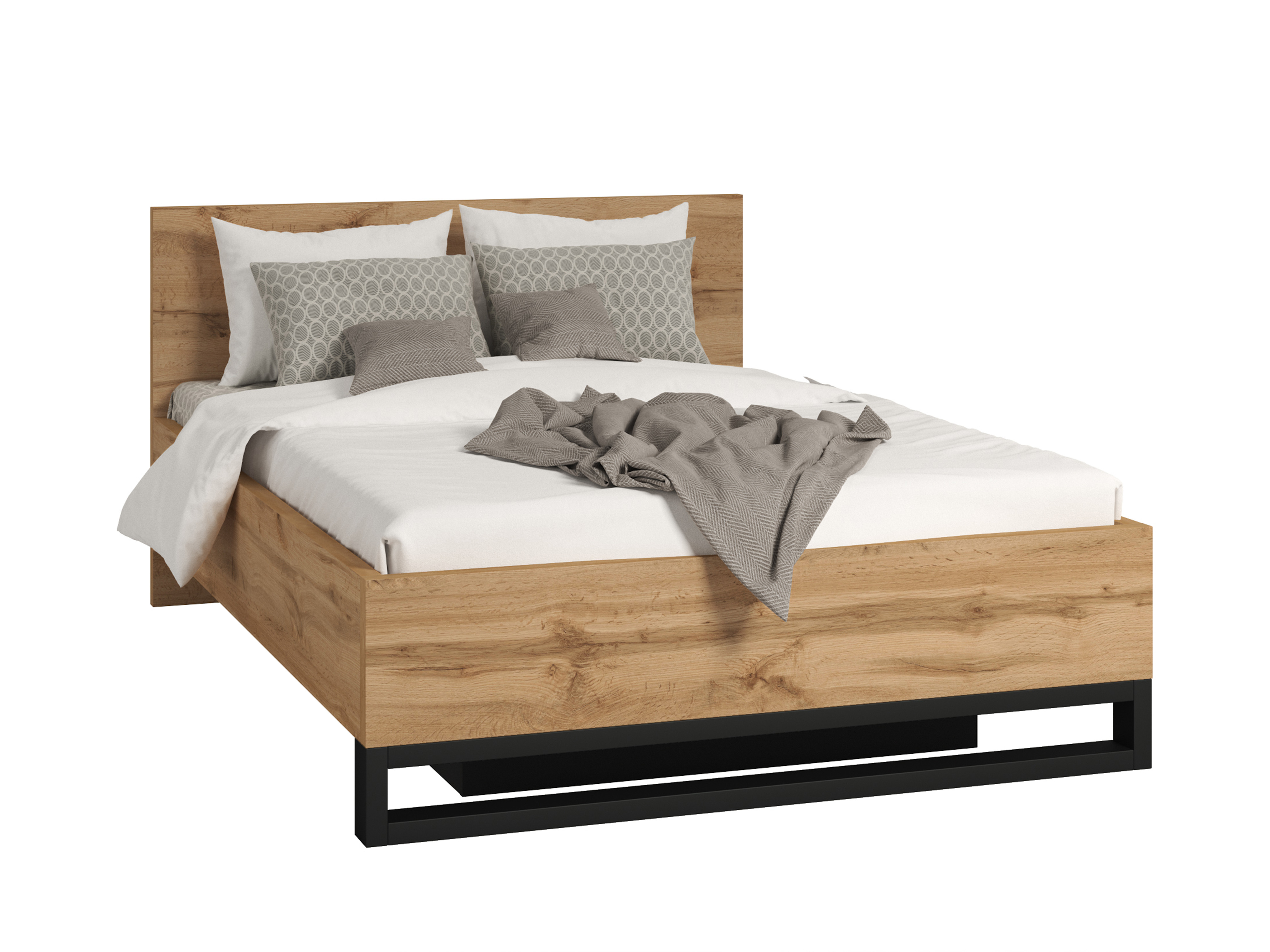 Cama Avicavu 118 (Carvalho wotan + Preto)